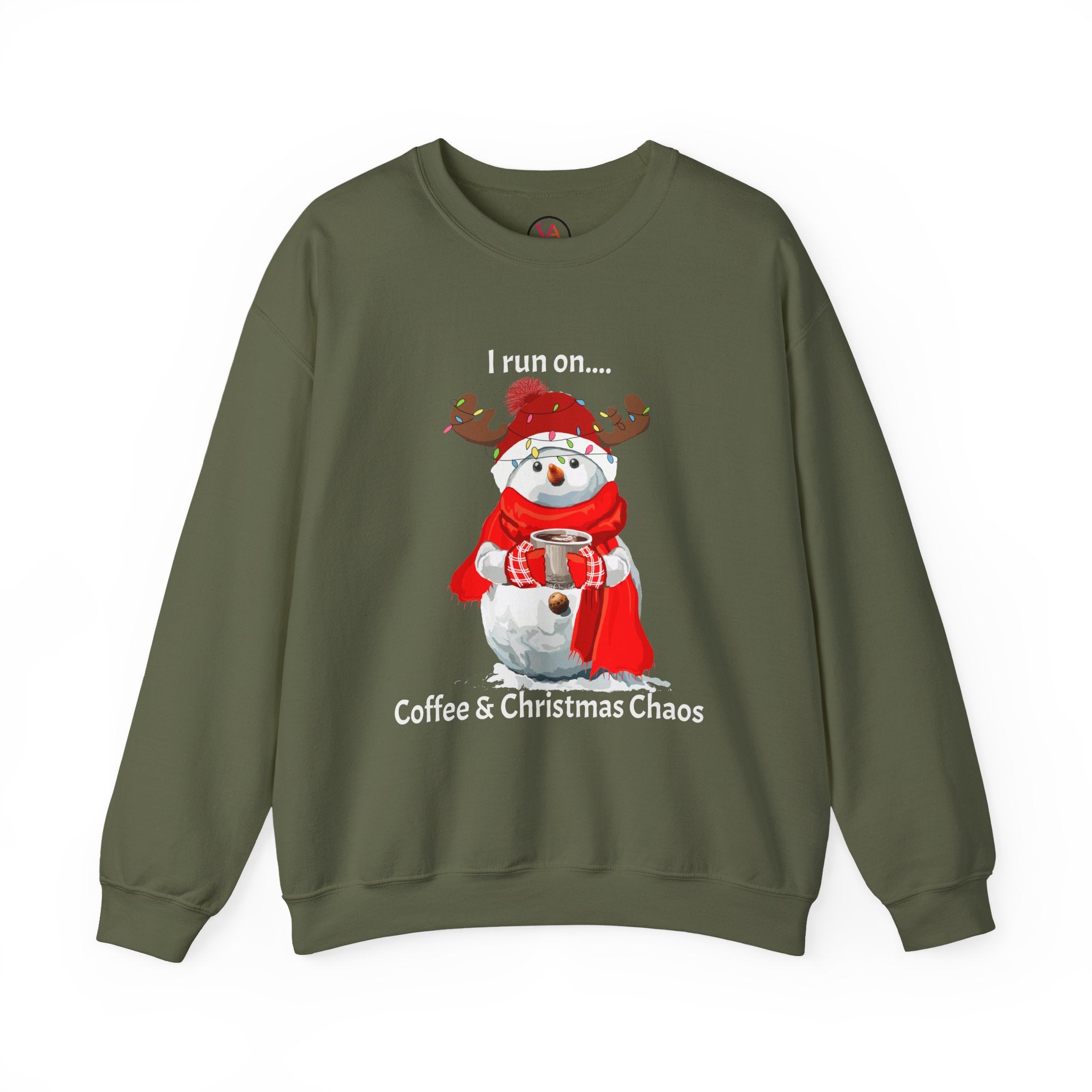 Coffee & Christmas Chaos Snowman Sweatshirt