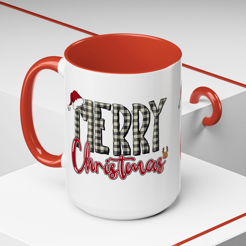 Merry Christmas Plaid Accent Coffee Mug (11/15oz)
