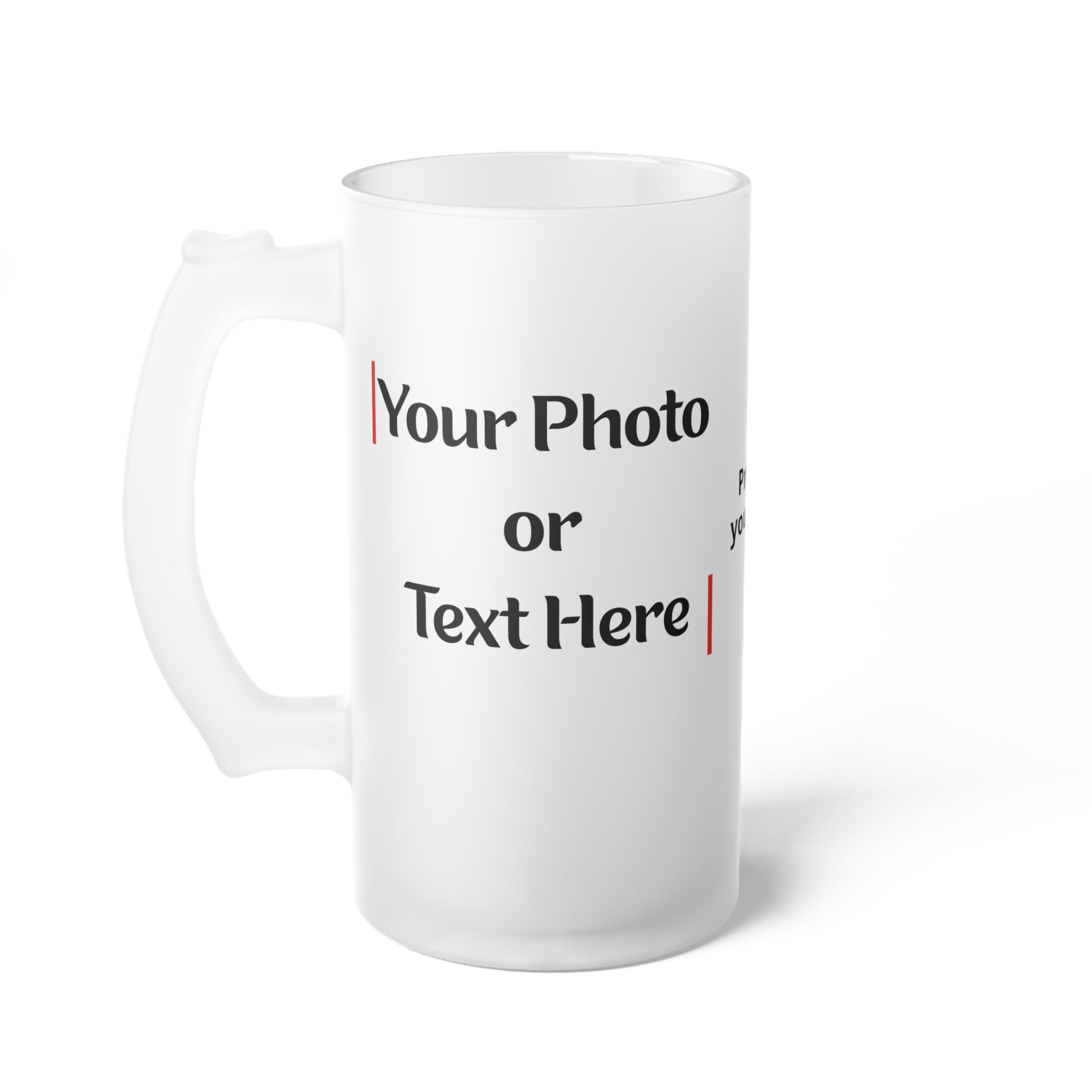 Frosted Glass Beer Mug — Customizable Tall Beer Stein for Parties & Gifts