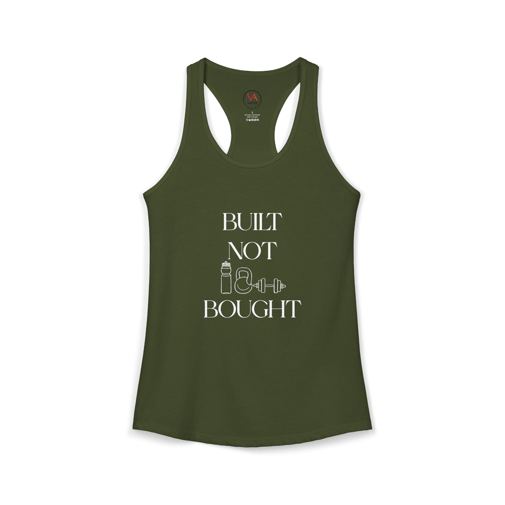 Built Not Bought – Women’s Racerback Tank Top
