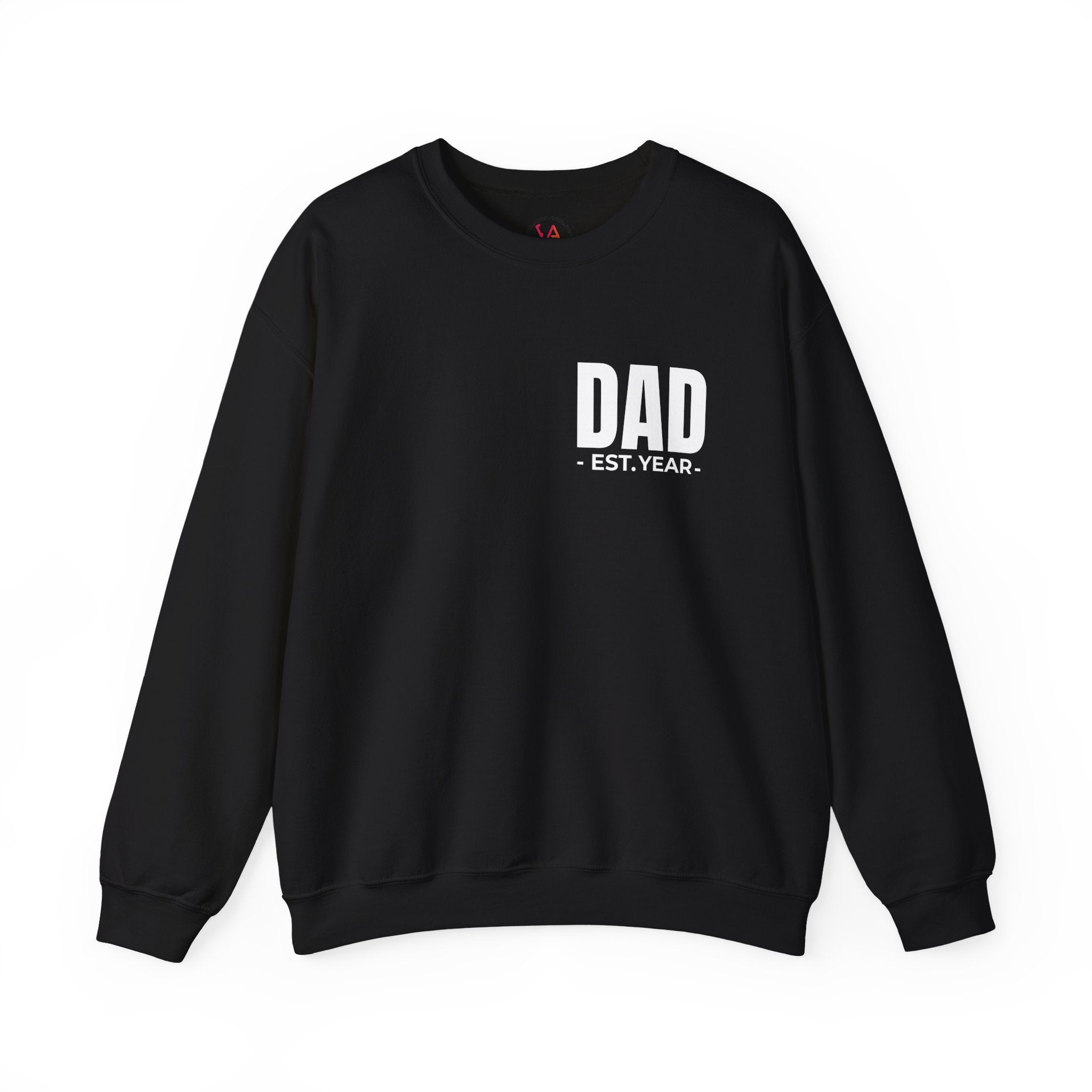Personalized Dad EST. Year Crewneck Sweatshirt — Custom Father’s Day/New Dad Gift (Add Your Year)