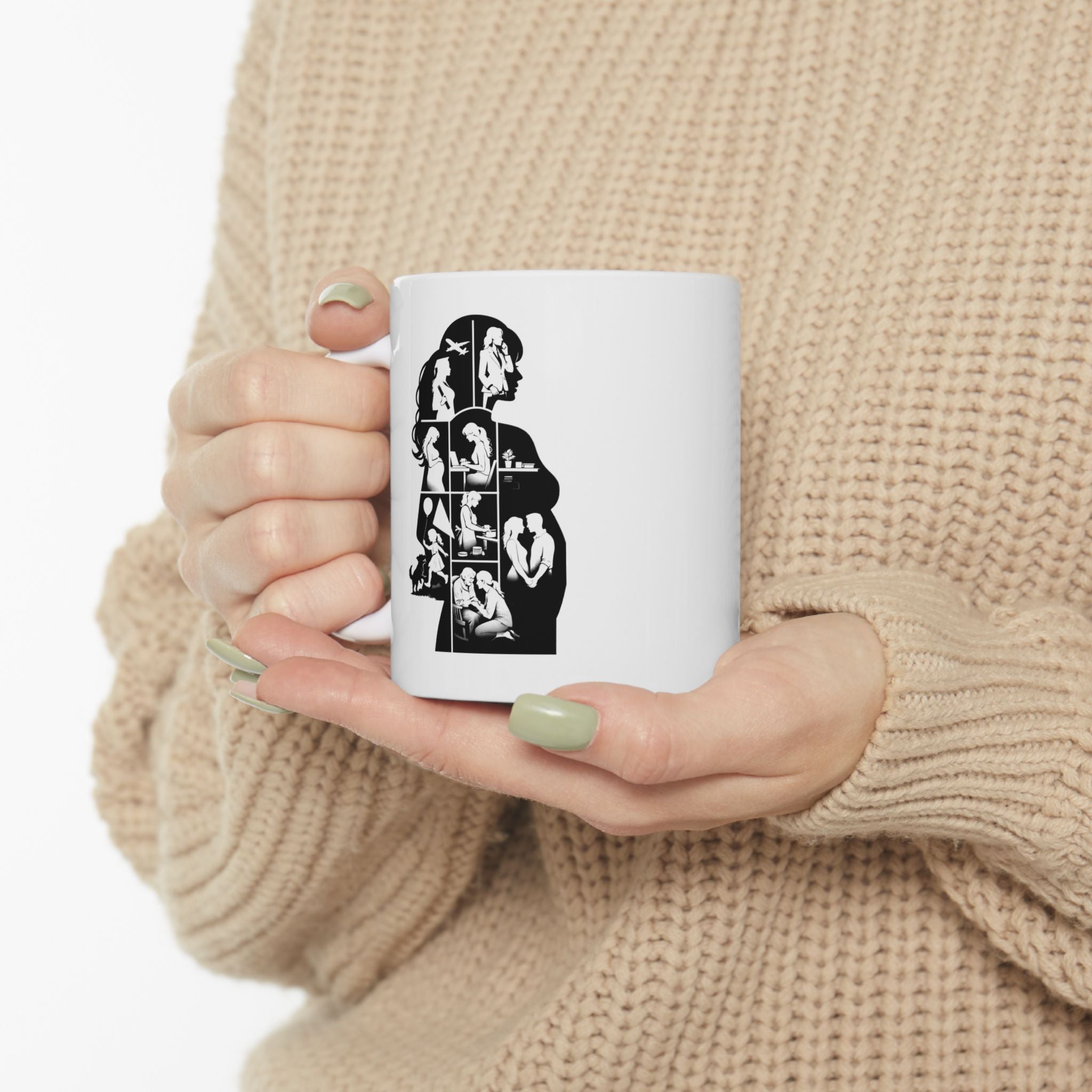 Many Roles: One Woman Ceramic Mug — 11oz & 15oz