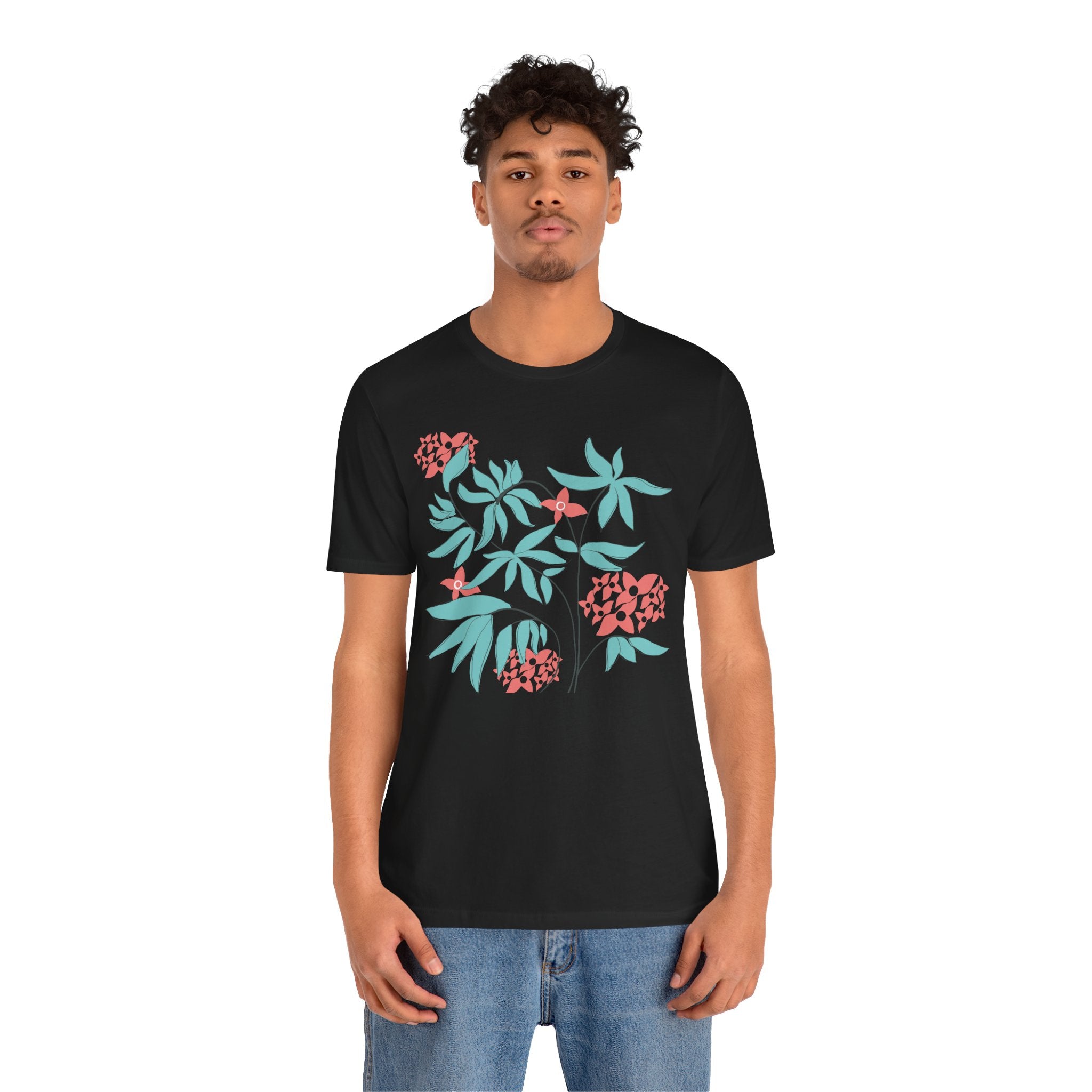 Floral Graphic Unisex Cotton T-Shirt