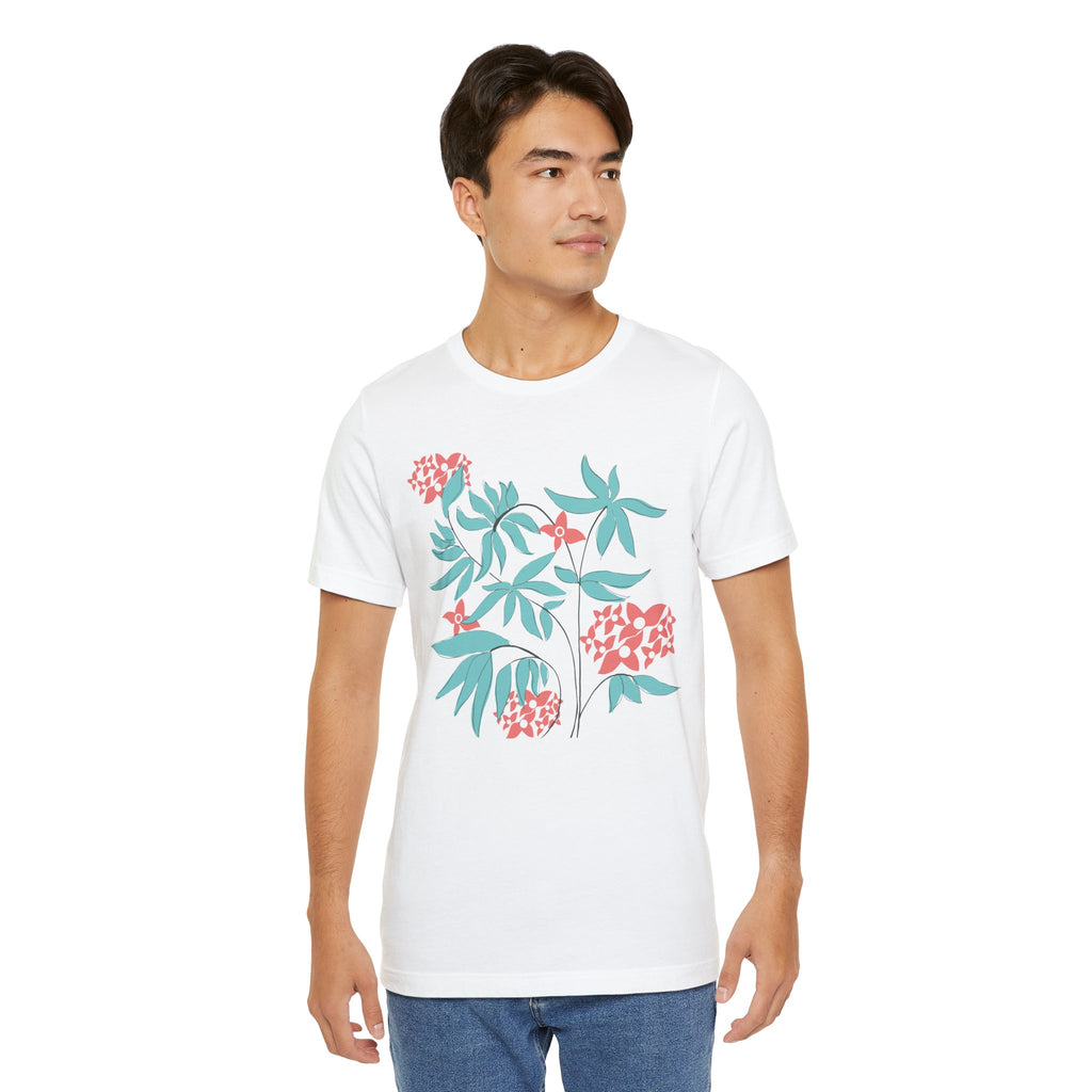 Floral Graphic Unisex Cotton T-Shirt