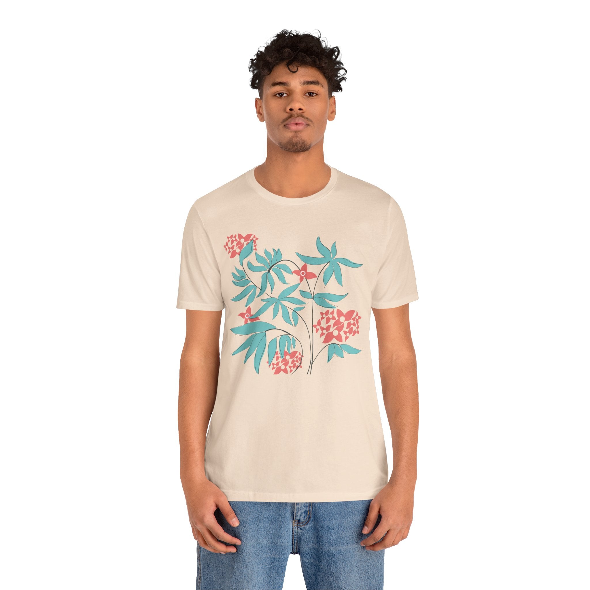 Floral Graphic Unisex Cotton T-Shirt