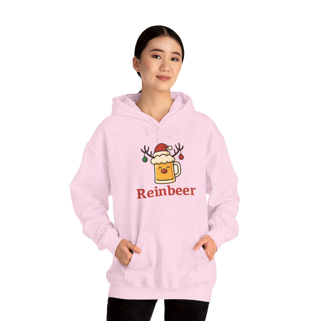 Cozy Christmas 'Reinbeer Mug' Hoodie — Holiday Reindeer Beer Sweatshirt