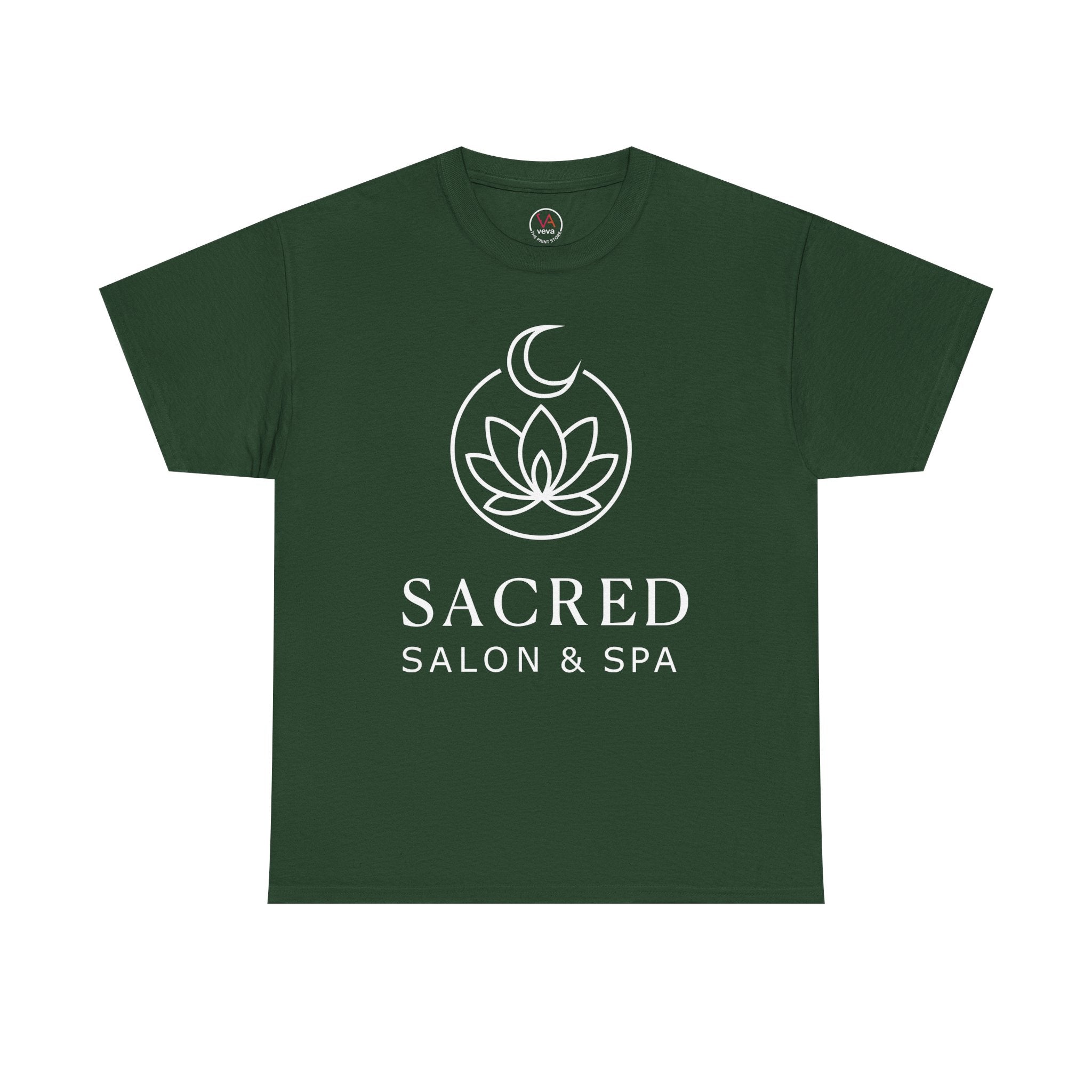 Sacred Salon & Spa - Forest Green - RoundNeck - Design2