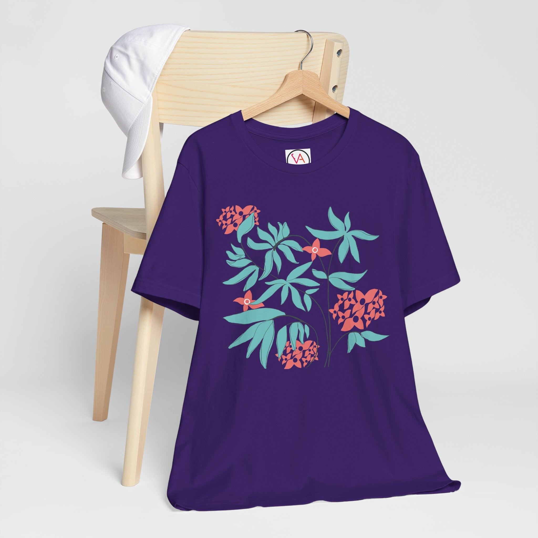 Floral Graphic Unisex Cotton T-Shirt
