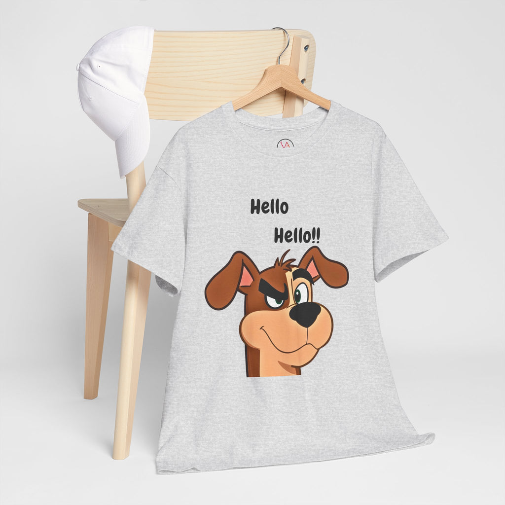 Hello Hello! Smirking Dog Unisex T-Shirt