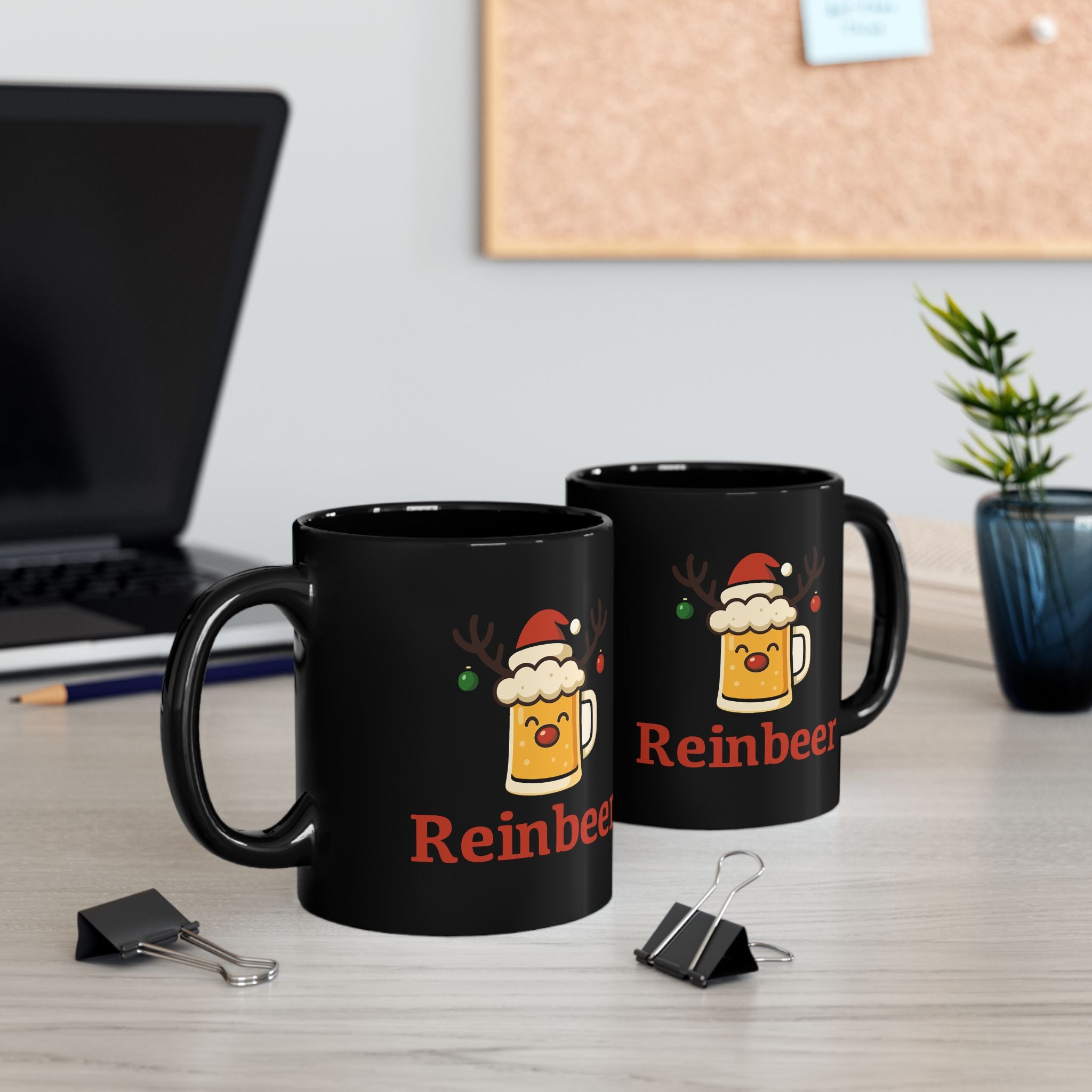 Reinbeer Christmas Mug — Funny Holiday Beer Mug (11oz & 15oz)