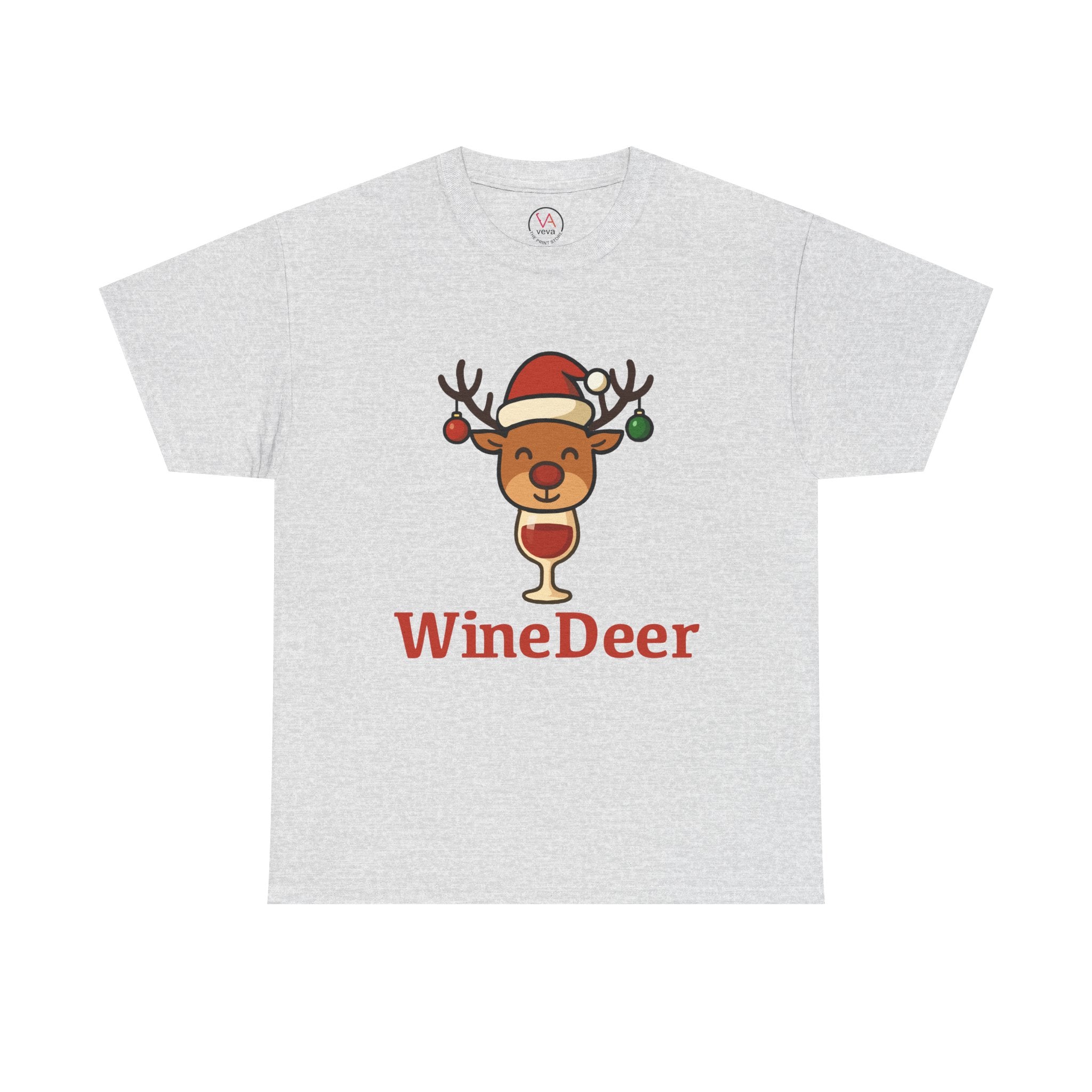 WineDeer Christmas Tee — Funny Holiday Reindeer Wine Shirt