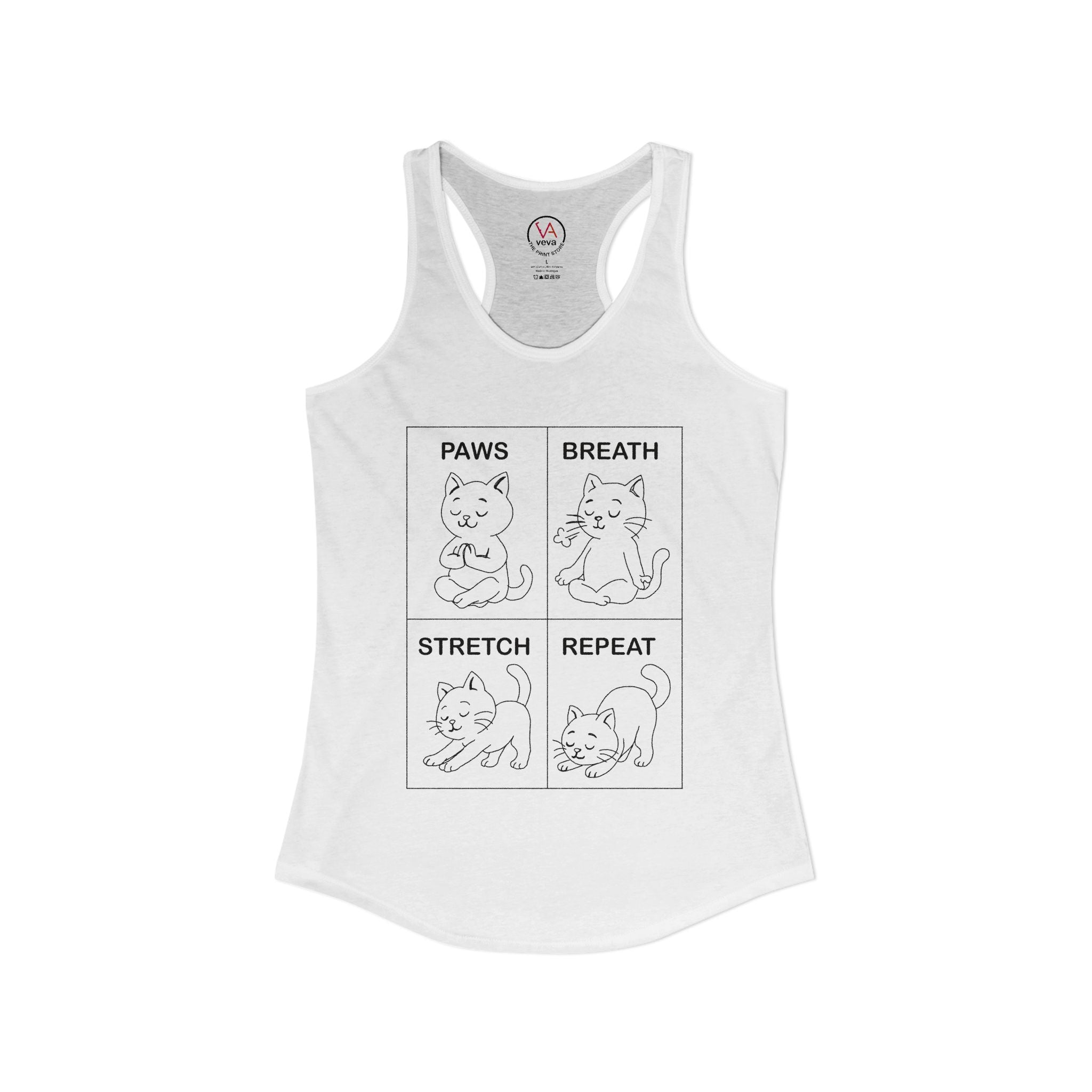 Cat Yoga Women's Racerback Activewear Tank Top