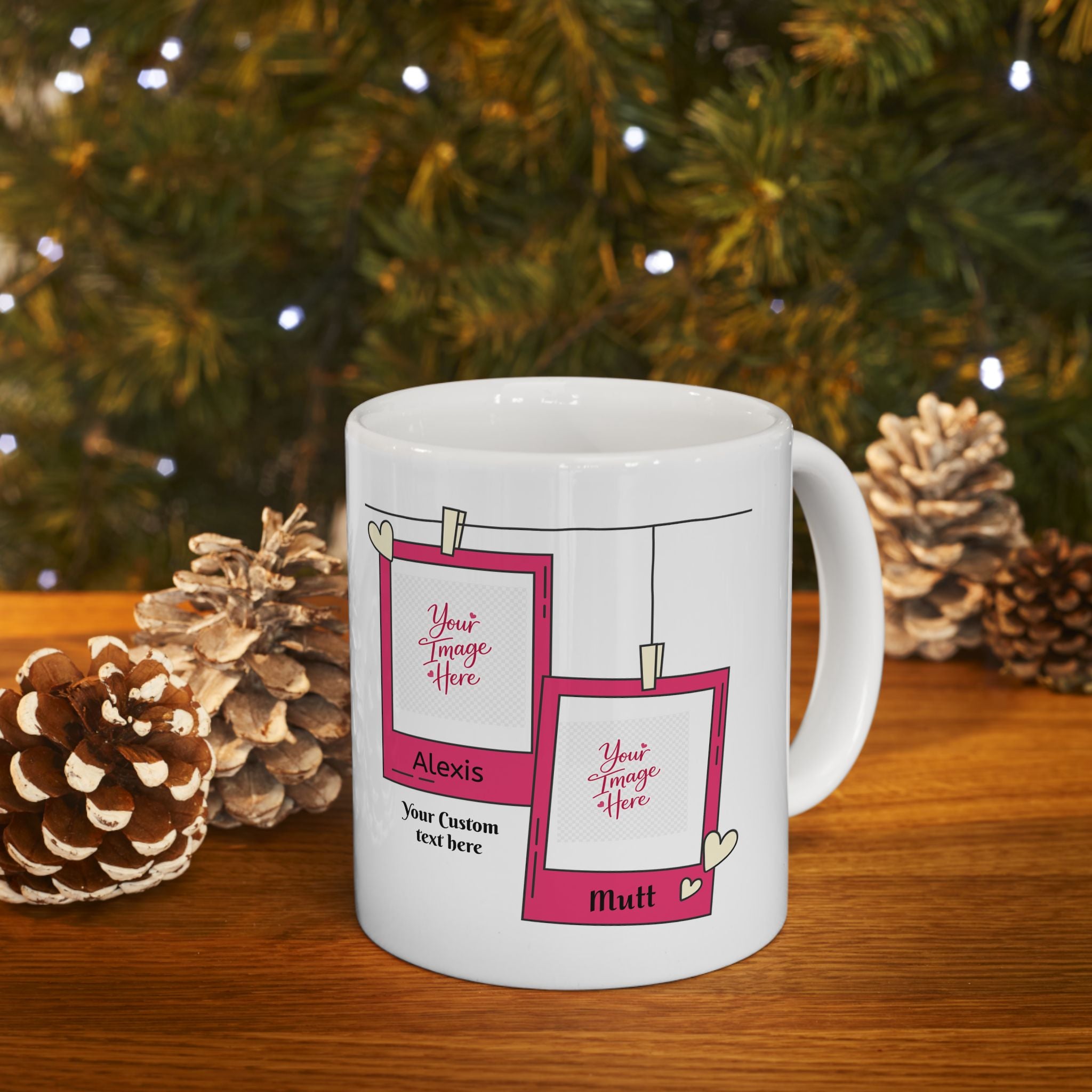 Personalized Valentine’s Day Photo Mug — Custom Name & Est. Year Ceramic Mug