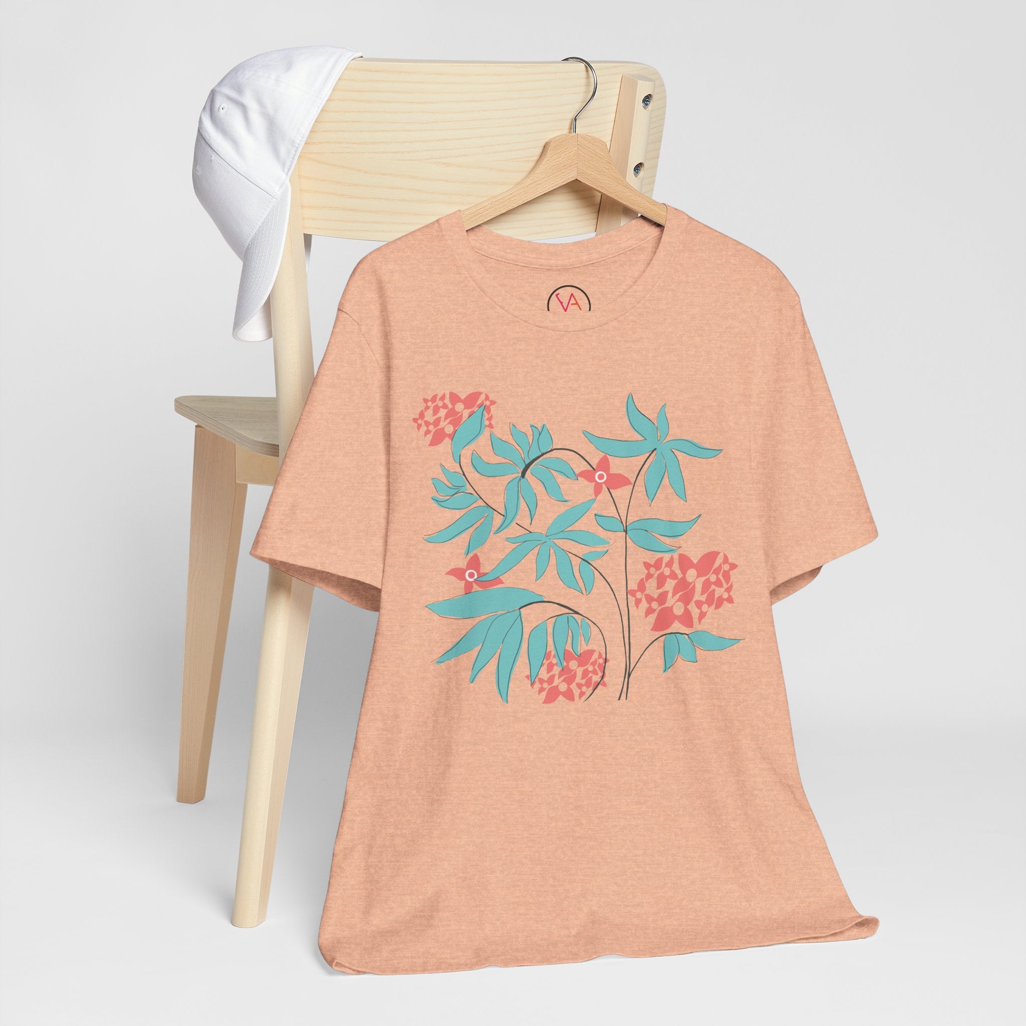 Floral Graphic Unisex Cotton T-Shirt