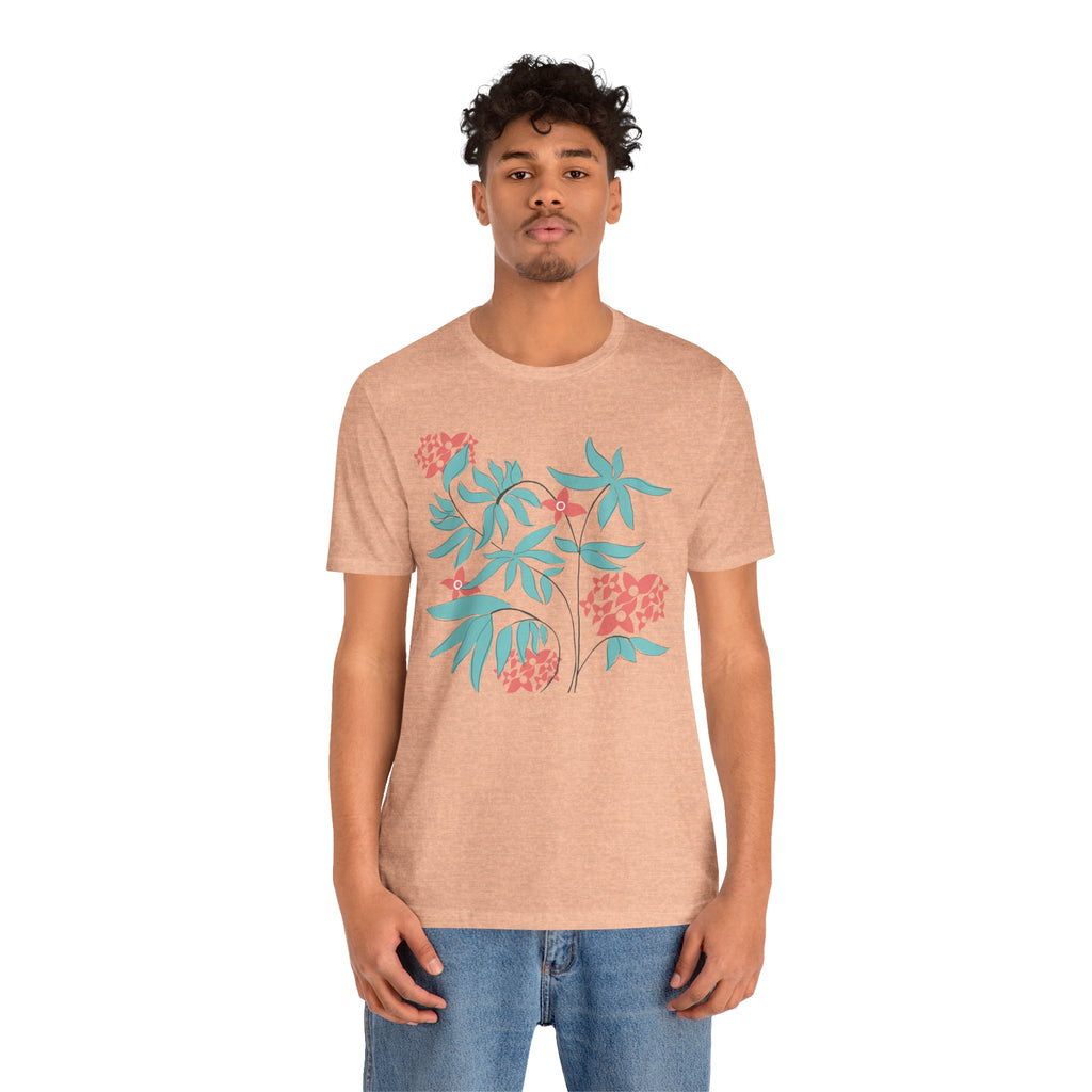 Floral Graphic Unisex Cotton T-Shirt