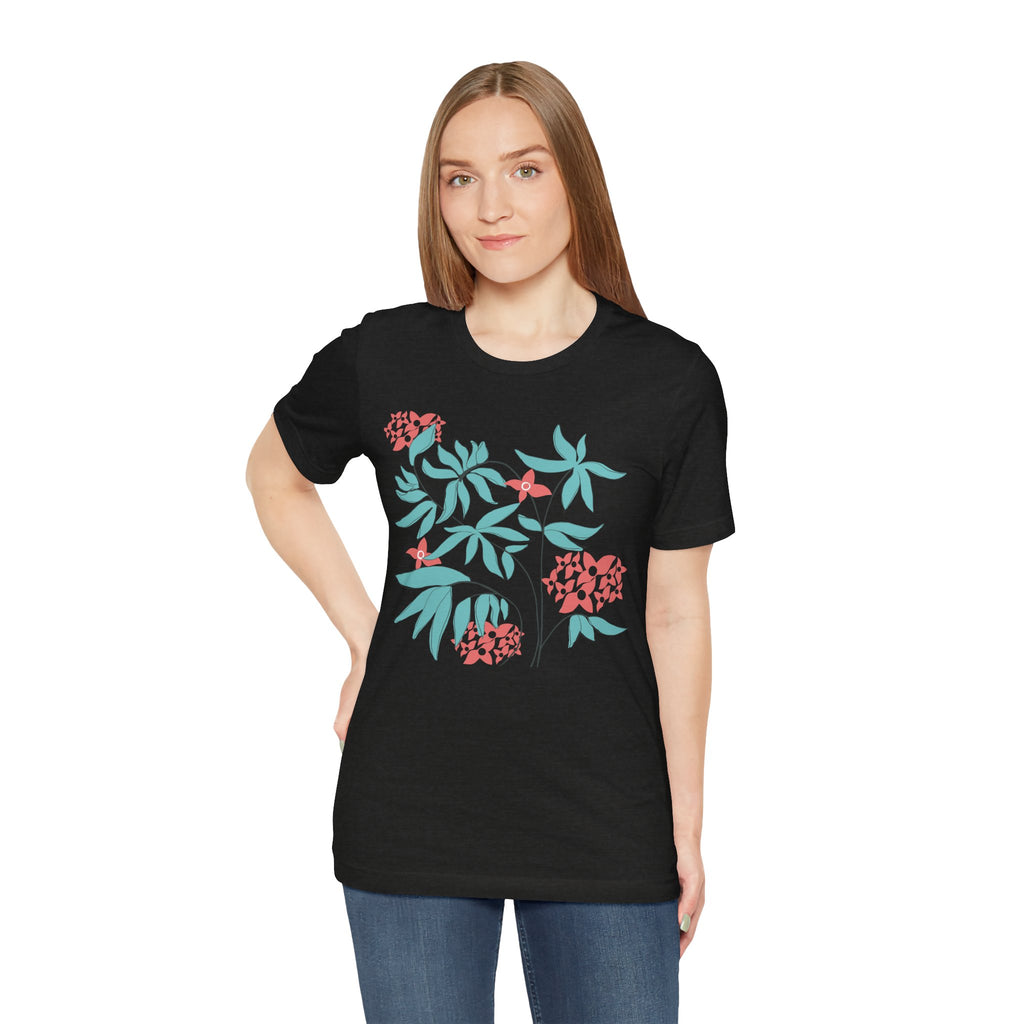 Floral Graphic Unisex Cotton T-Shirt