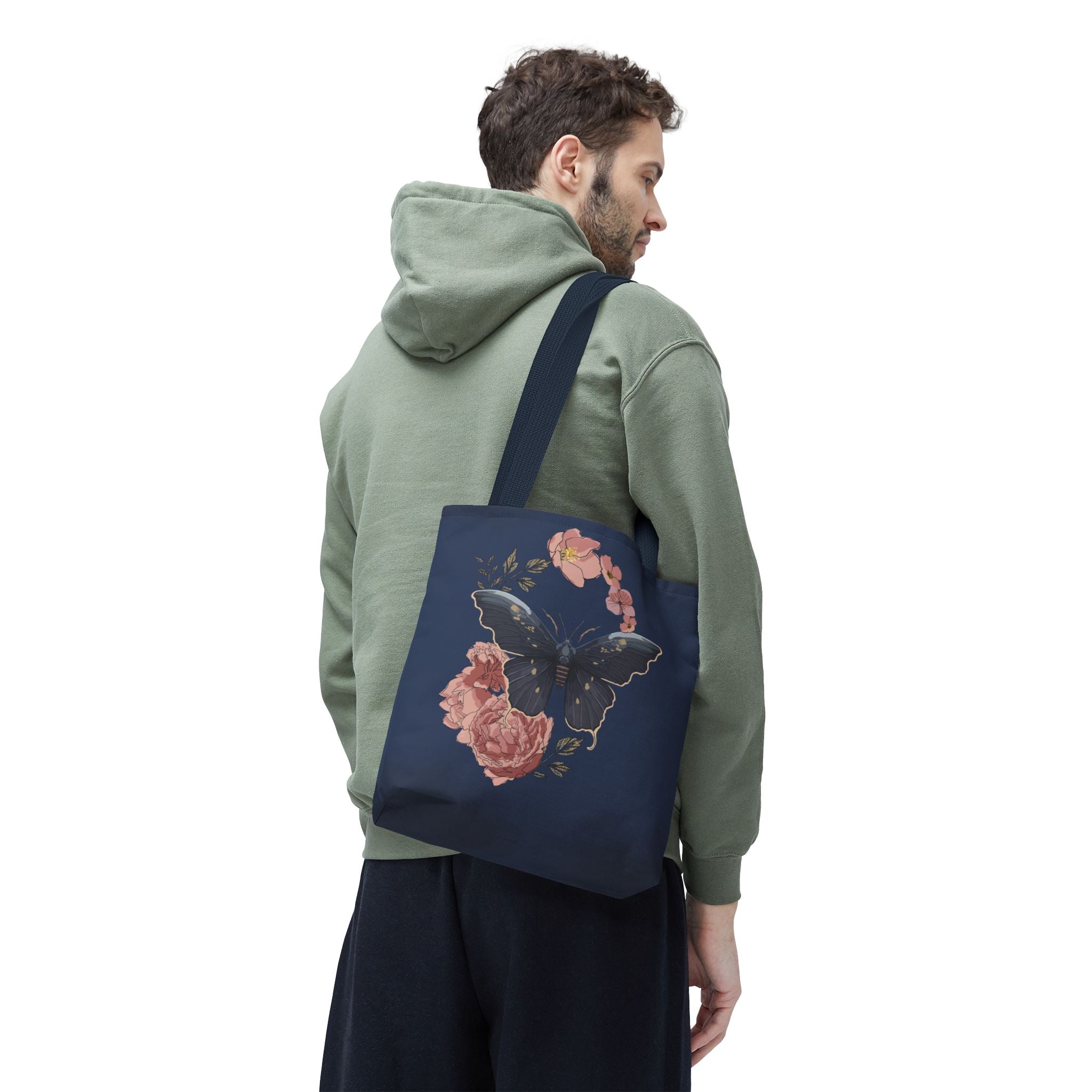 Floral Butterfly Tote Bag