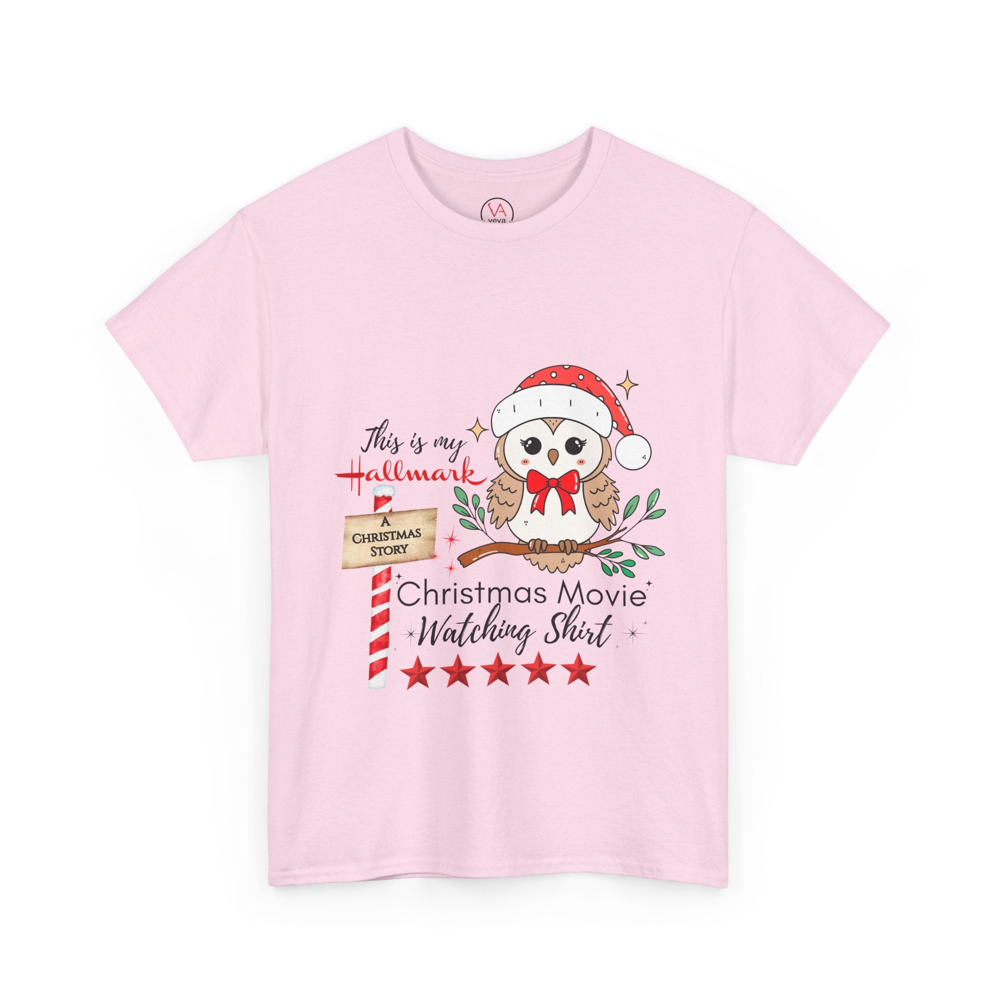 Christmas Movie Watching Shirt — Cute Owl Santa Holiday Tee