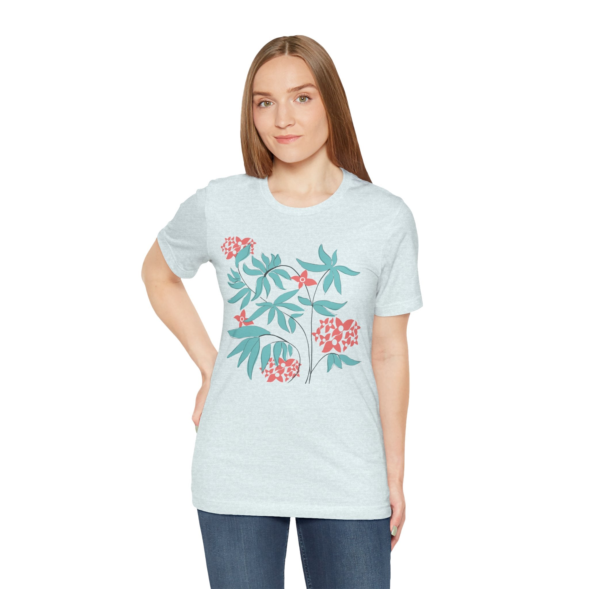 Floral Graphic Unisex Cotton T-Shirt
