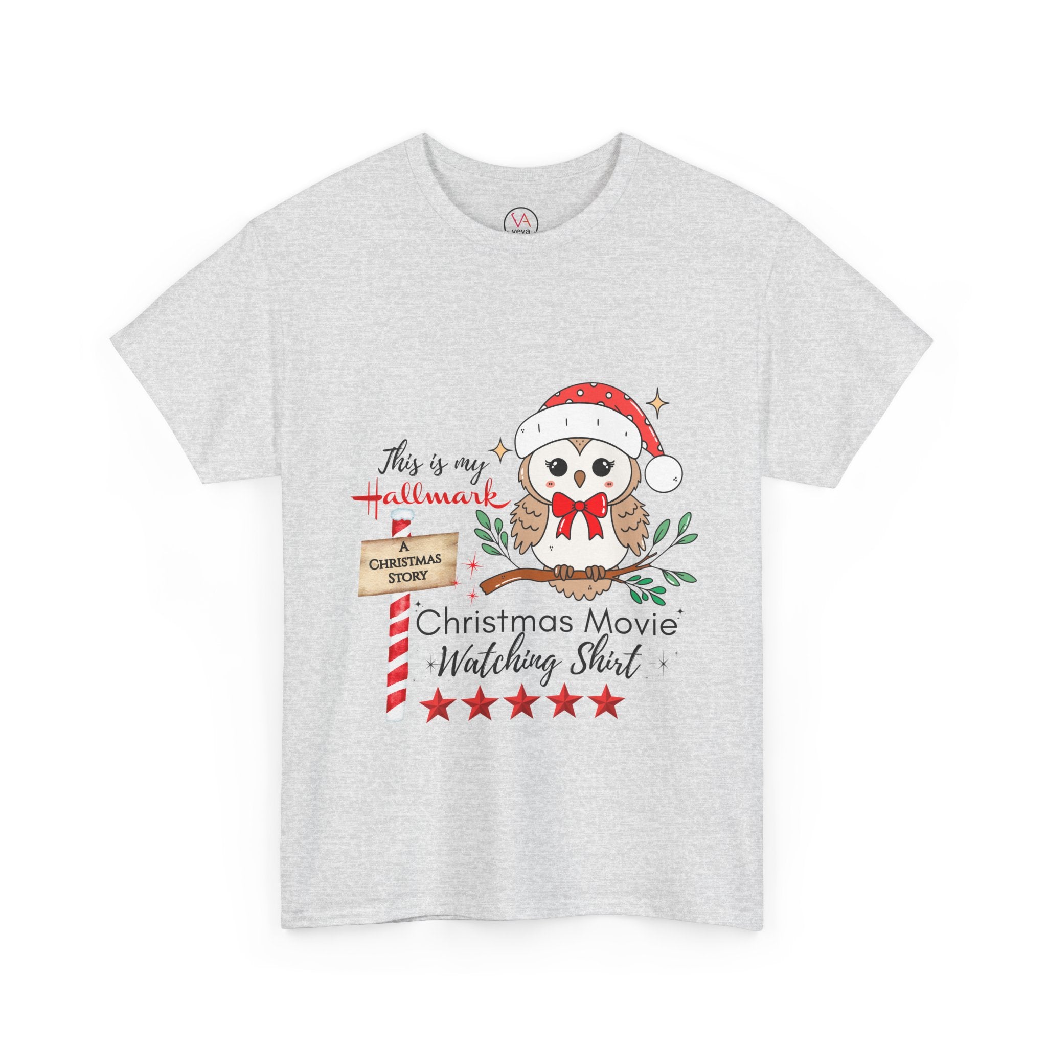 Christmas Movie Watching Shirt — Cute Owl Santa Holiday Tee