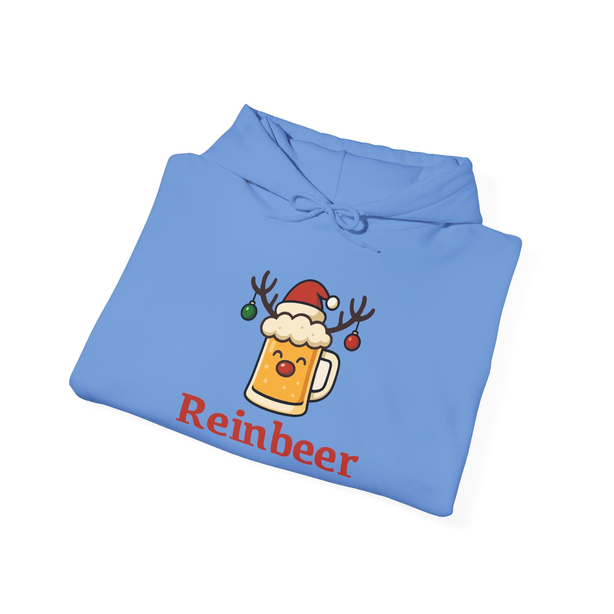 Cozy Christmas 'Reinbeer Mug' Hoodie — Holiday Reindeer Beer Sweatshirt
