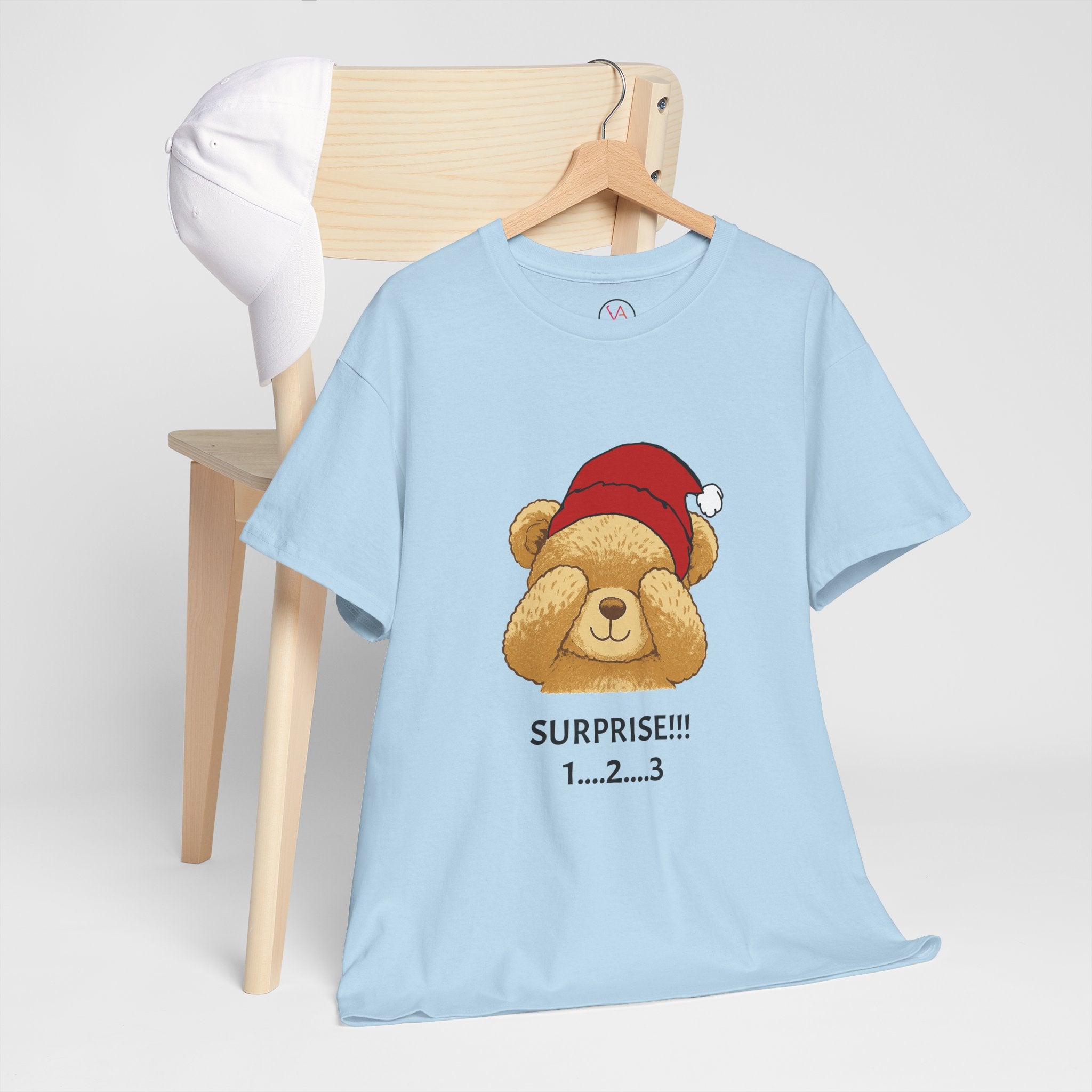 Surprise Bear Christmas Tee — Cute Holiday Bear Graphic T-Shirt