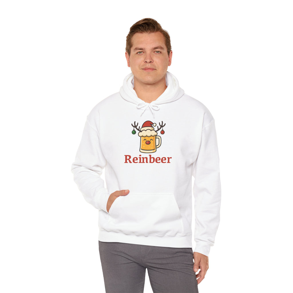 Cozy Christmas 'Reinbeer Mug' Hoodie — Holiday Reindeer Beer Sweatshirt
