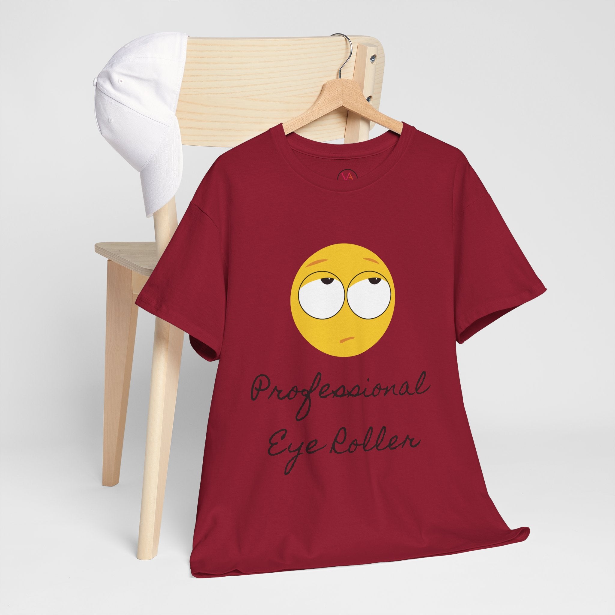 Lightweight 100% Cotton T-Shirt with Funny Eye Roll Graphic – Unisex