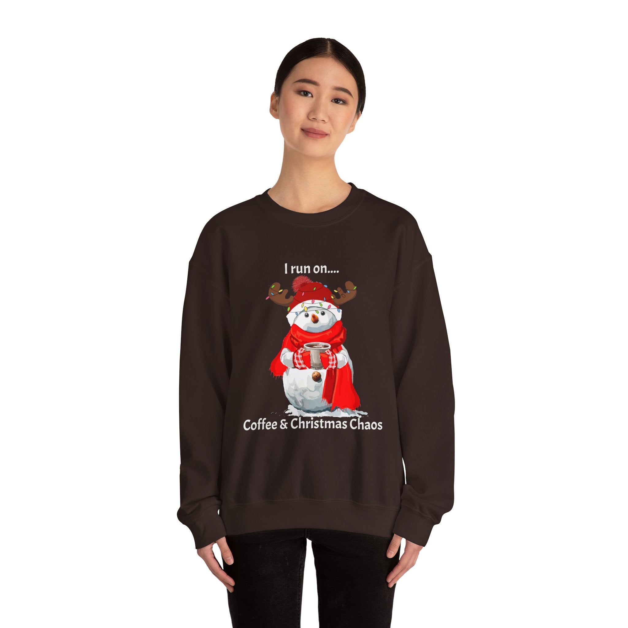Coffee & Christmas Chaos Snowman Sweatshirt