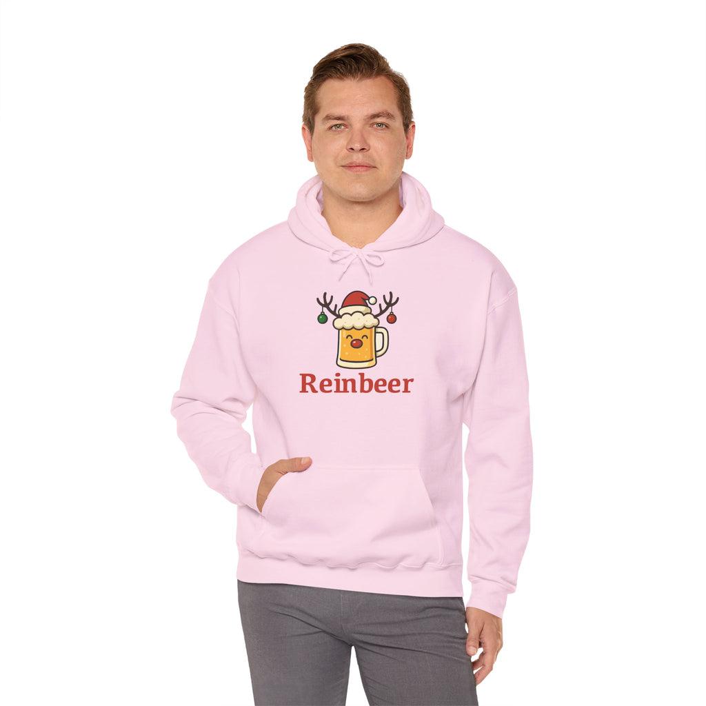 Cozy Christmas 'Reinbeer Mug' Hoodie — Holiday Reindeer Beer Sweatshirt
