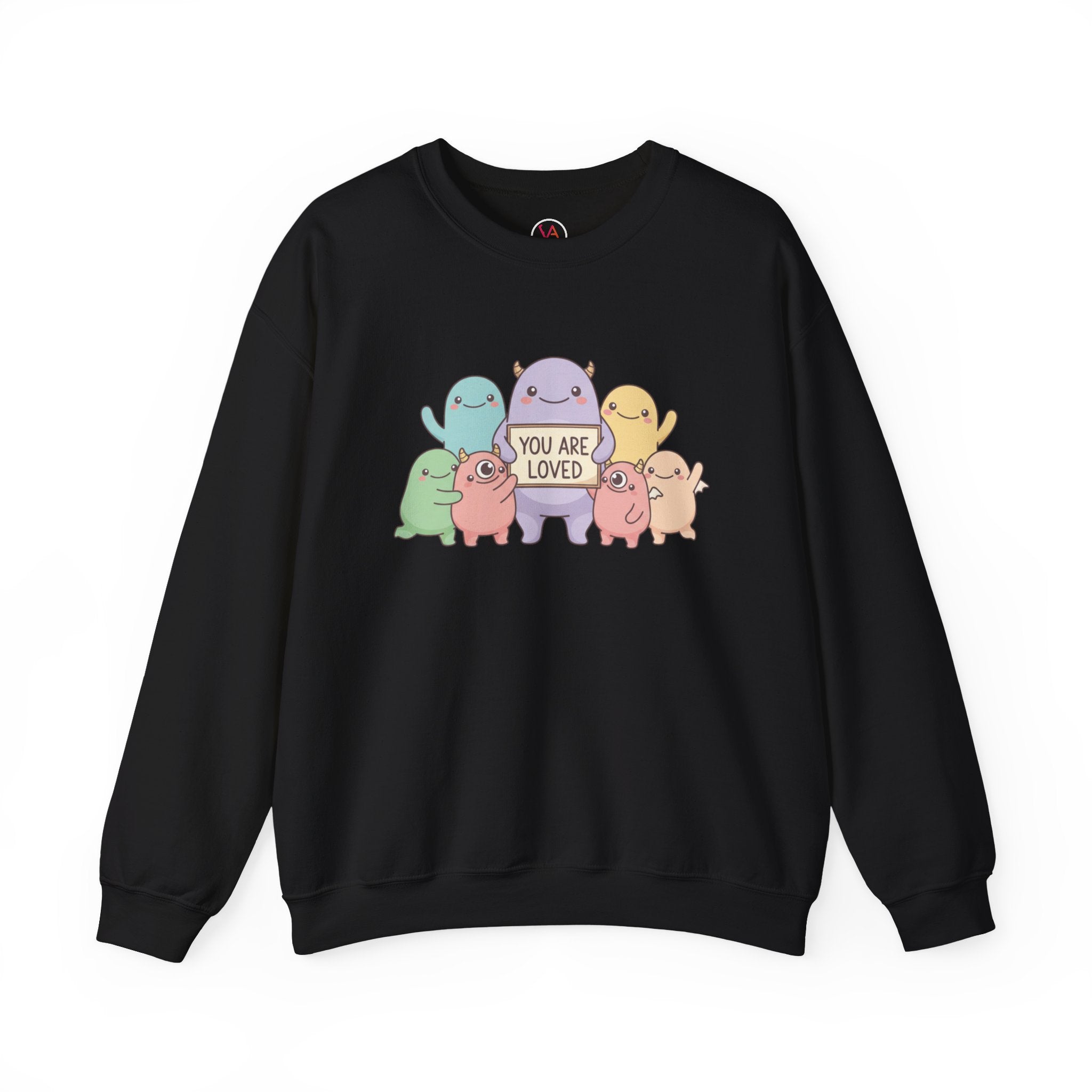 “You Are Loved” Cute Character Crewneck Sweatshirt