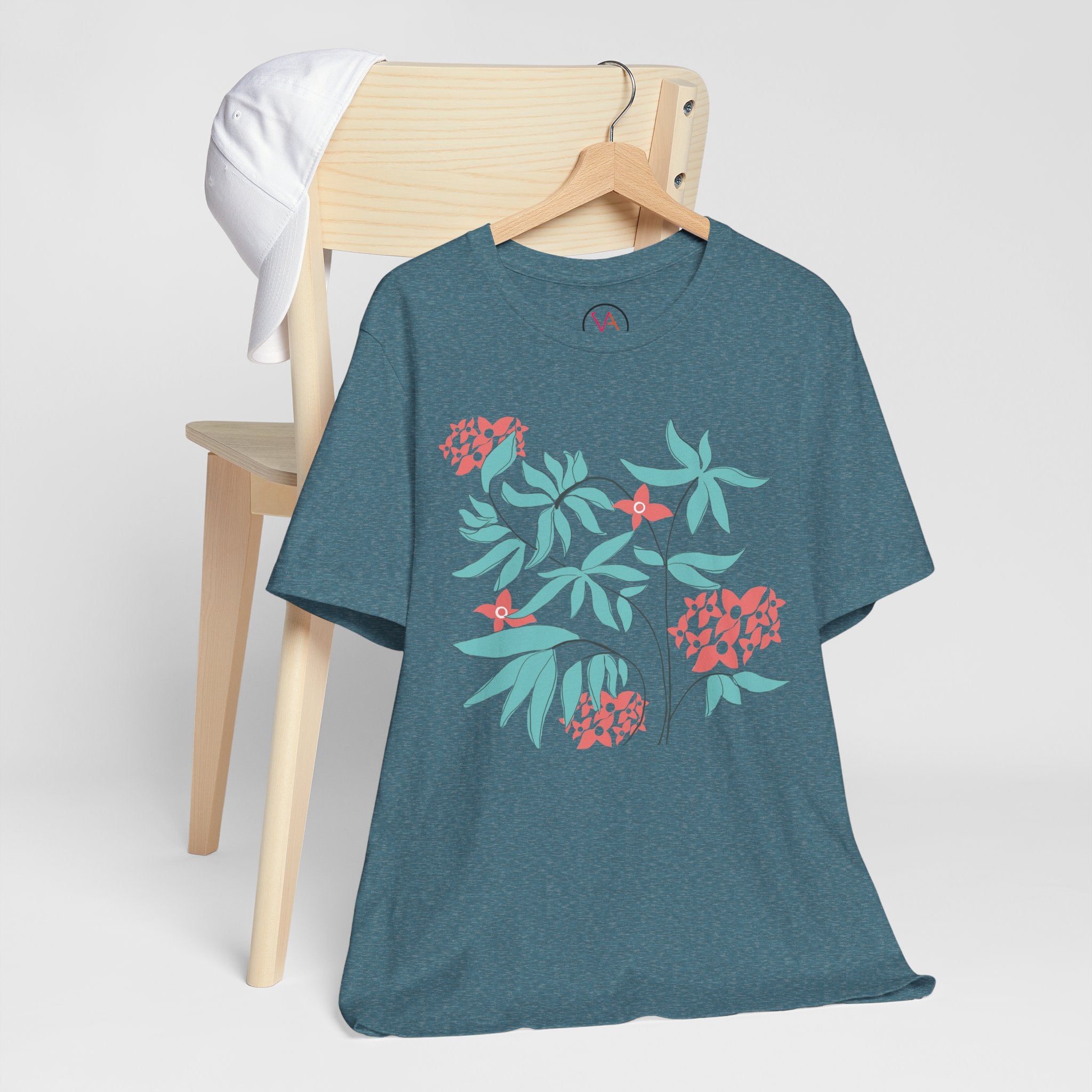 Floral Graphic Unisex Cotton T-Shirt