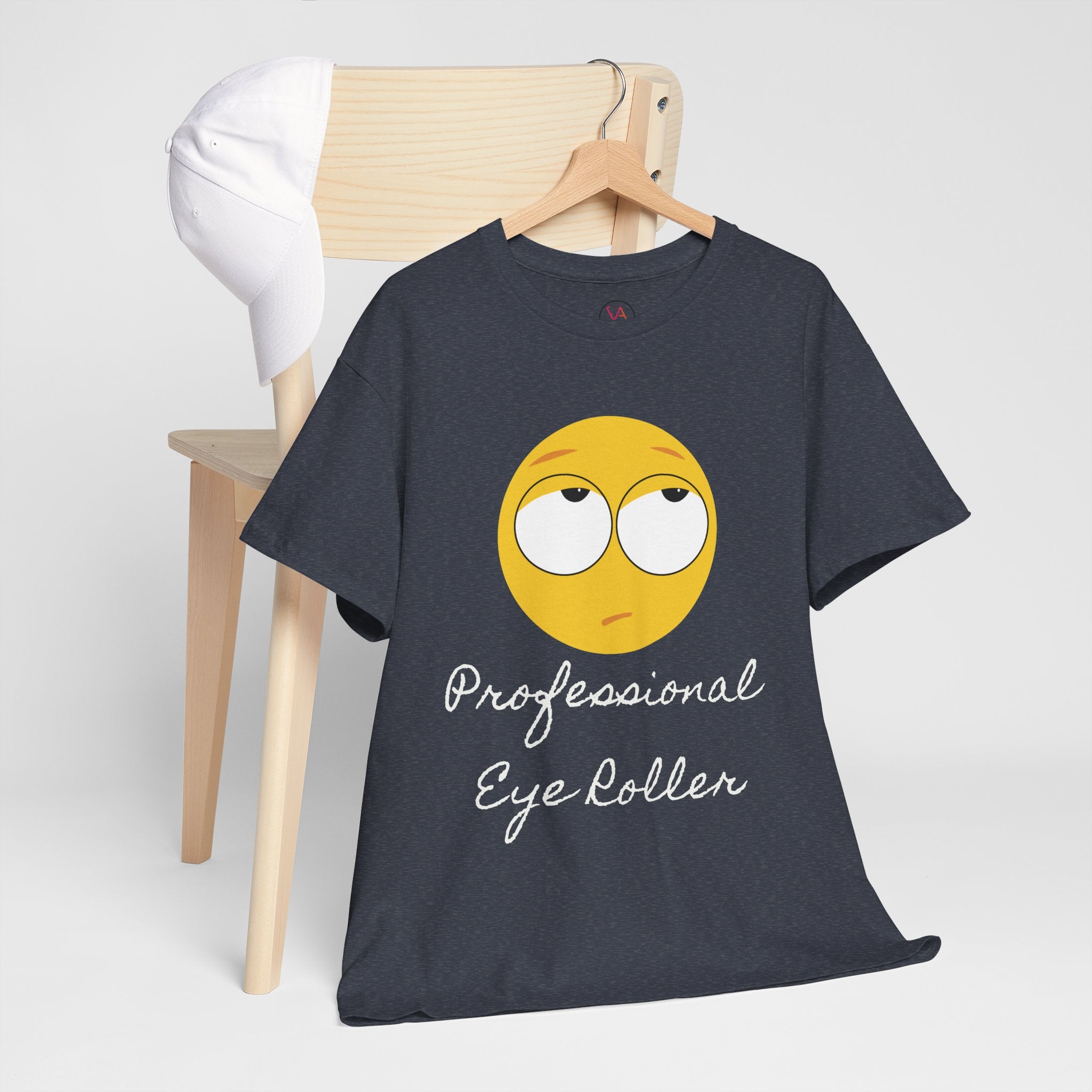 Lightweight 100% Cotton T-Shirt with Funny Eye Roll Graphic – Unisex