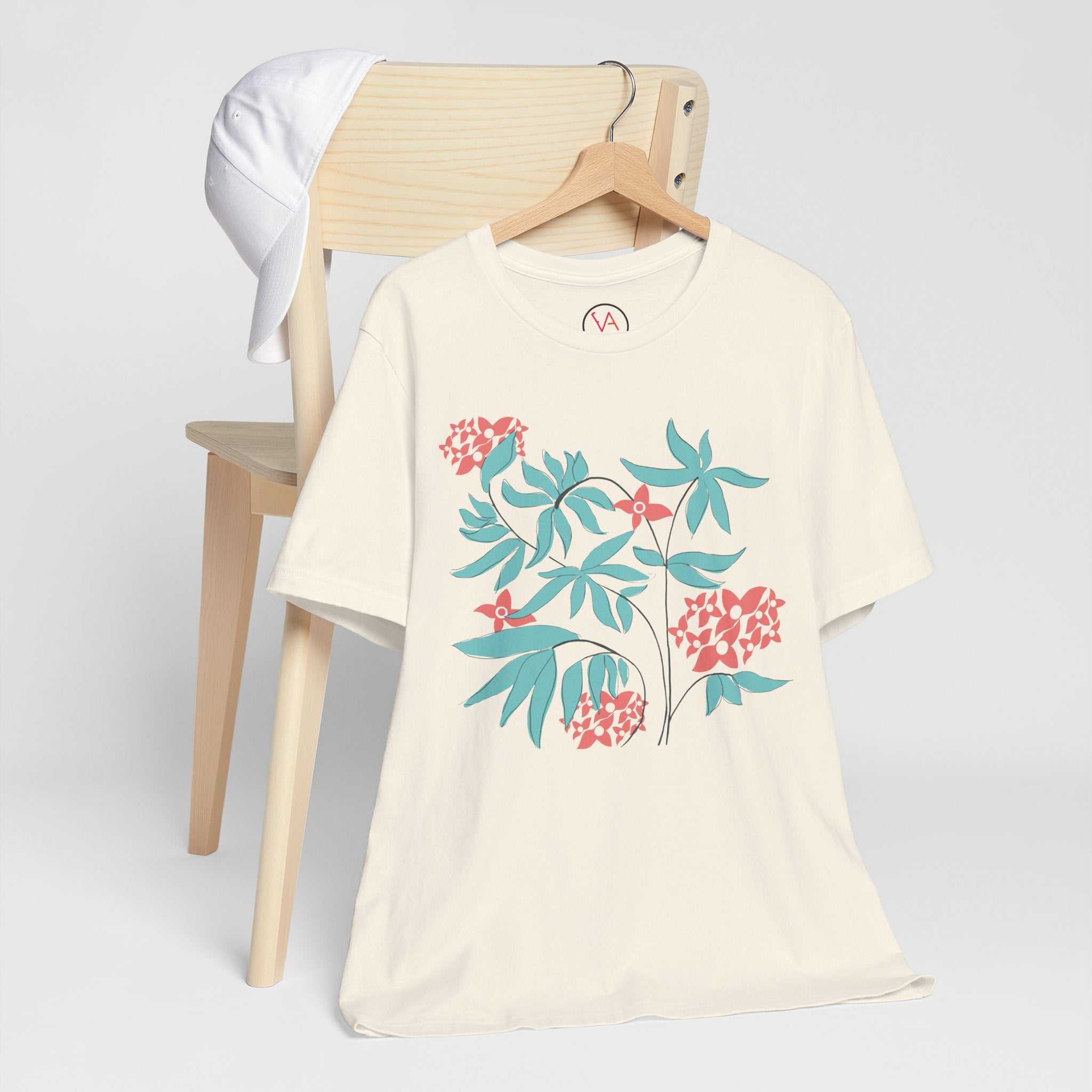 Floral Graphic Unisex Cotton T-Shirt