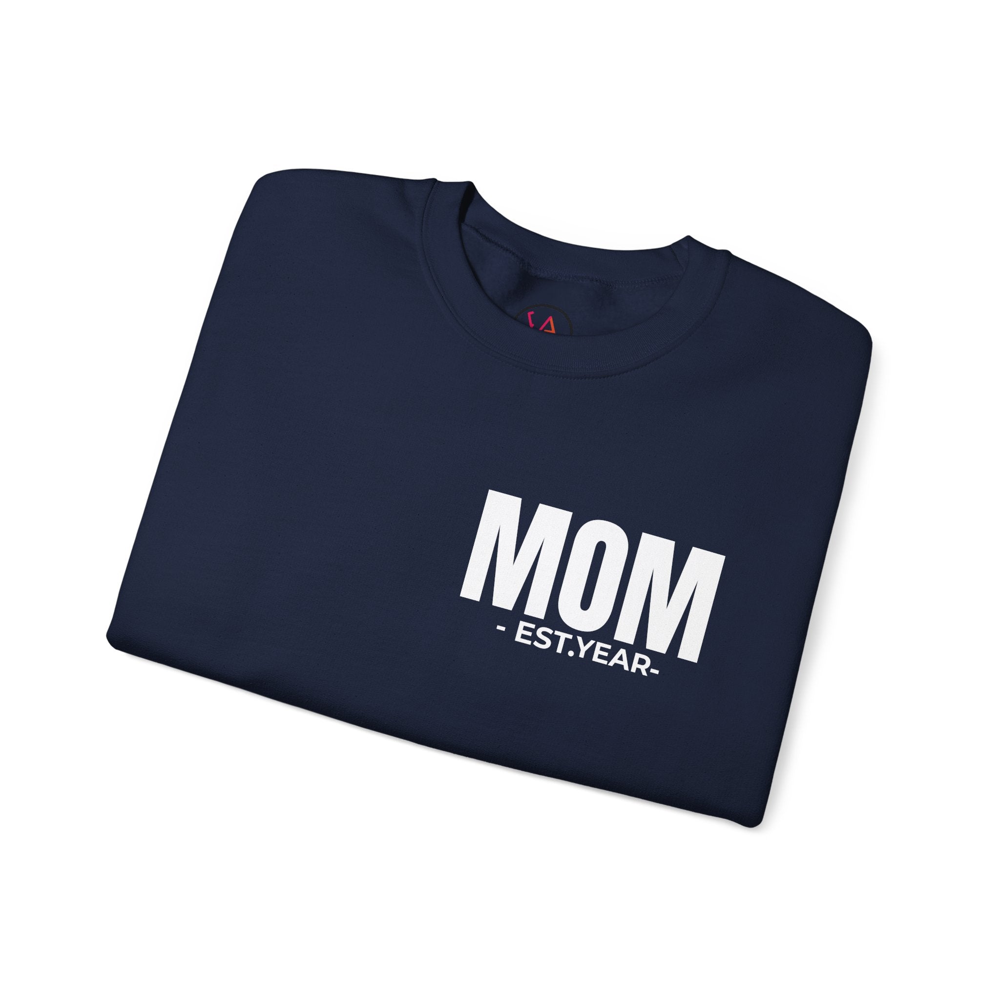 Personalized 'MOM EST. [Year]' Crewneck Sweatshirt — Custom Mother's Day/New Mom Gift