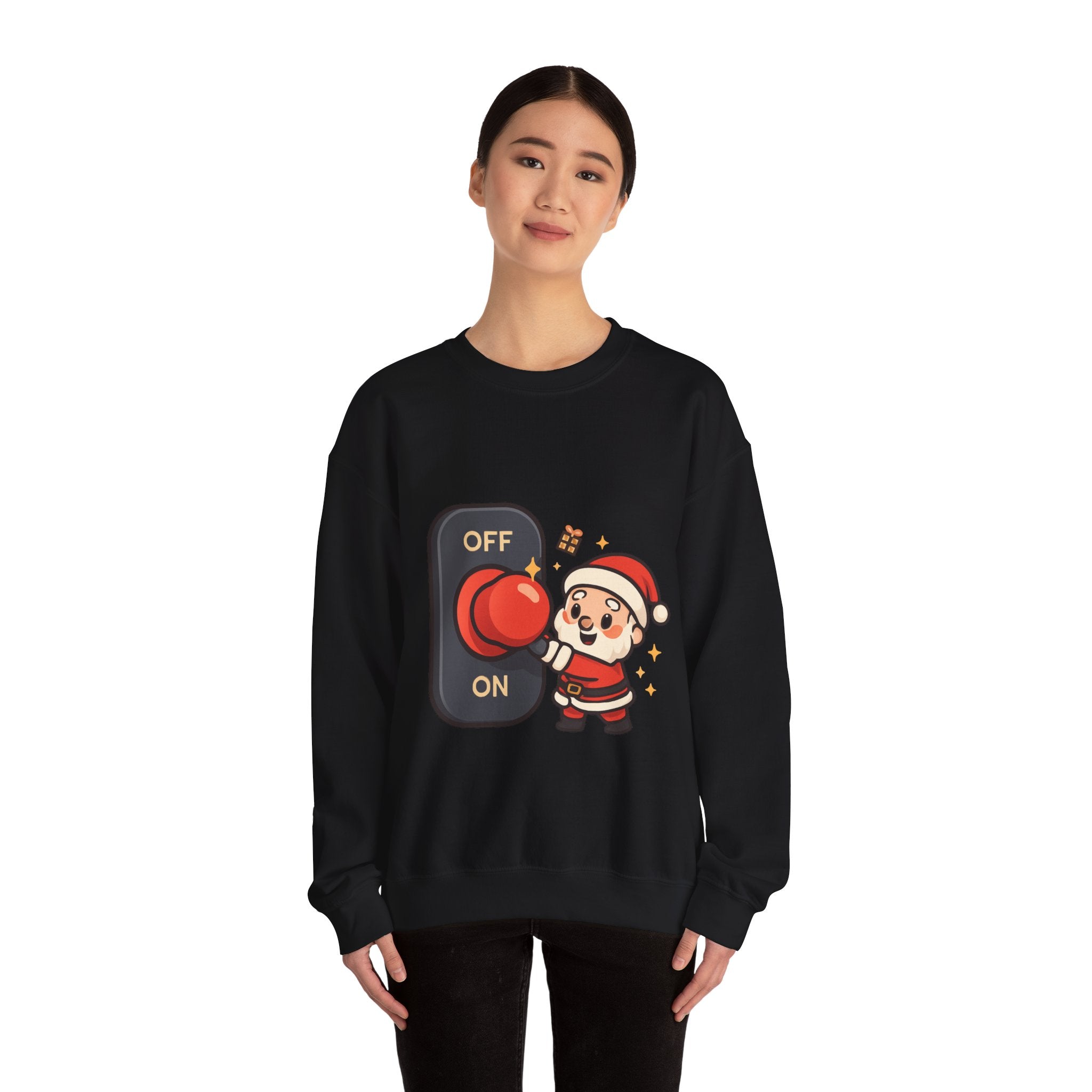 Santa’s Magic Button Holiday Sweatshirt