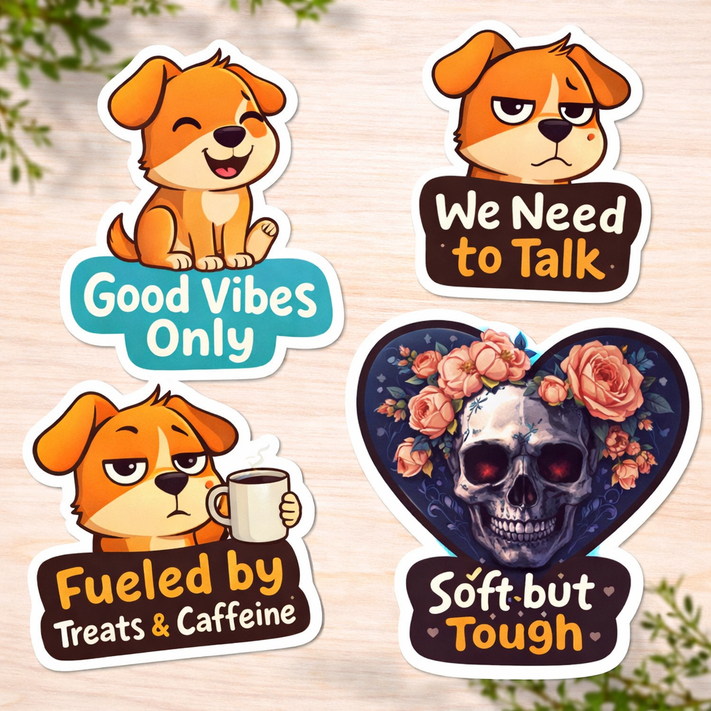 Kiss-Cut Stickers (White Plastic)