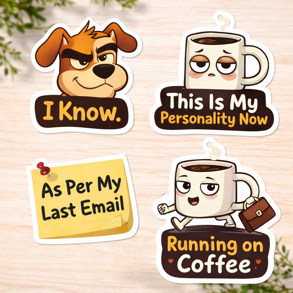 Kiss-Cut Stickers (White Plastic)