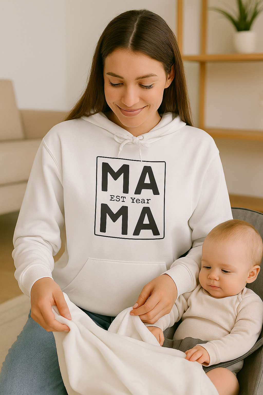Mama Est. Year Personalized Hoodie — Add Your Year