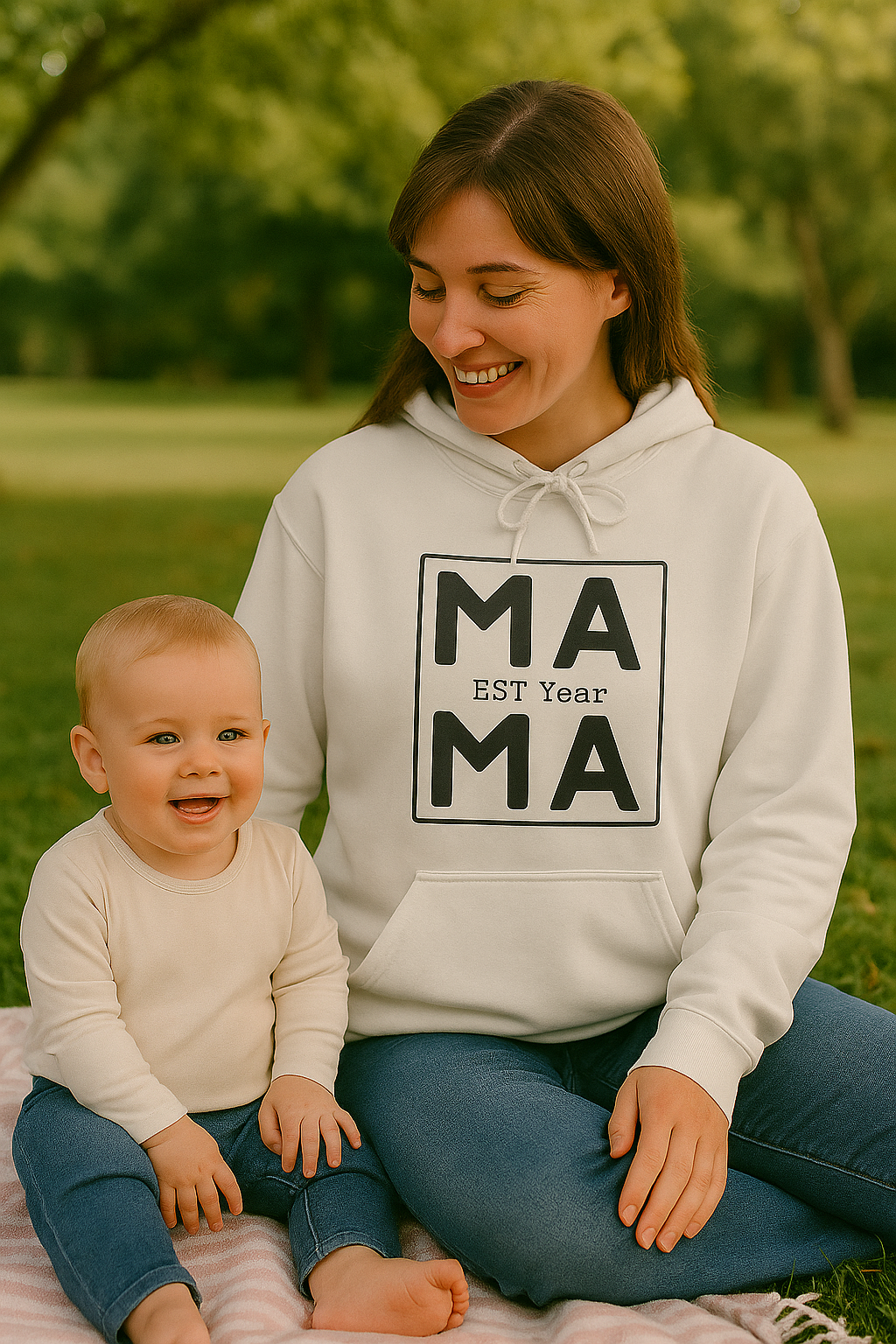 Mama Est. Year Personalized Hoodie — Add Your Year