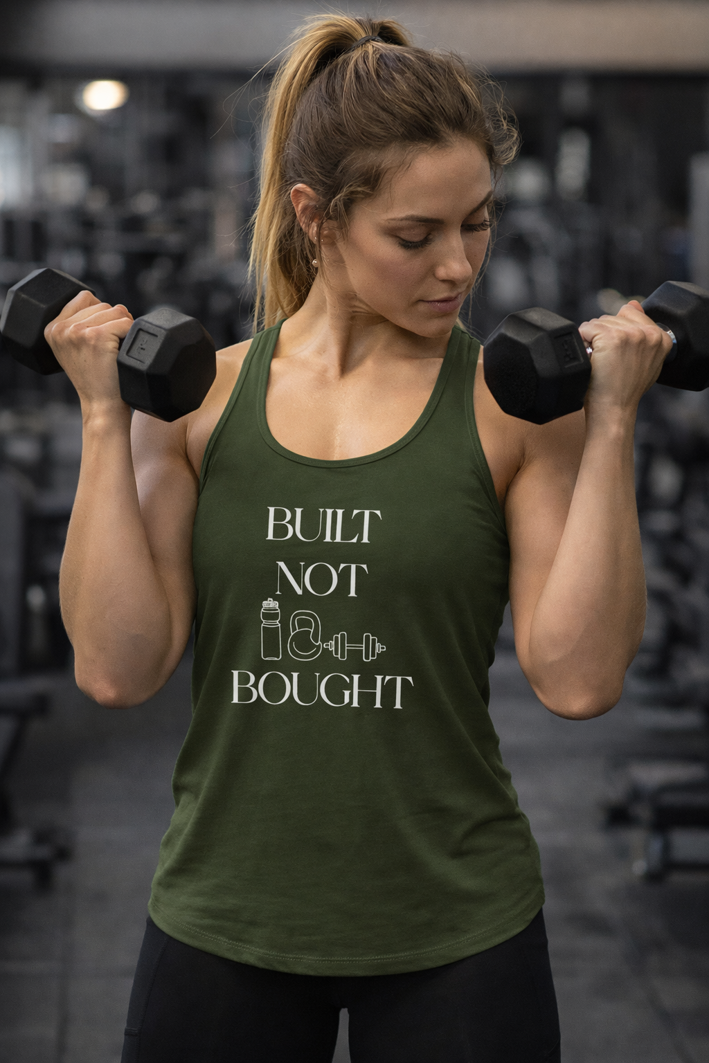 Built Not Bought – Women’s Racerback Tank Top