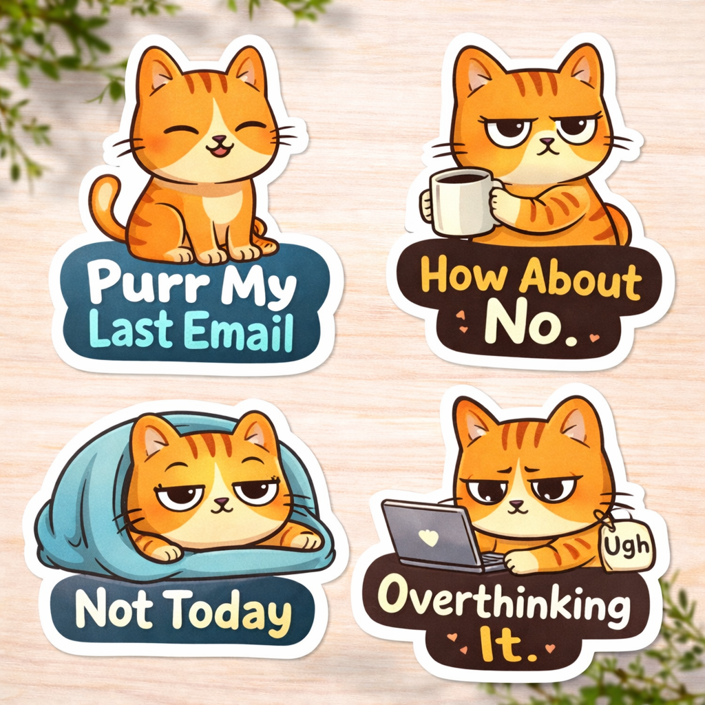 Kiss-Cut Stickers (White Plastic)