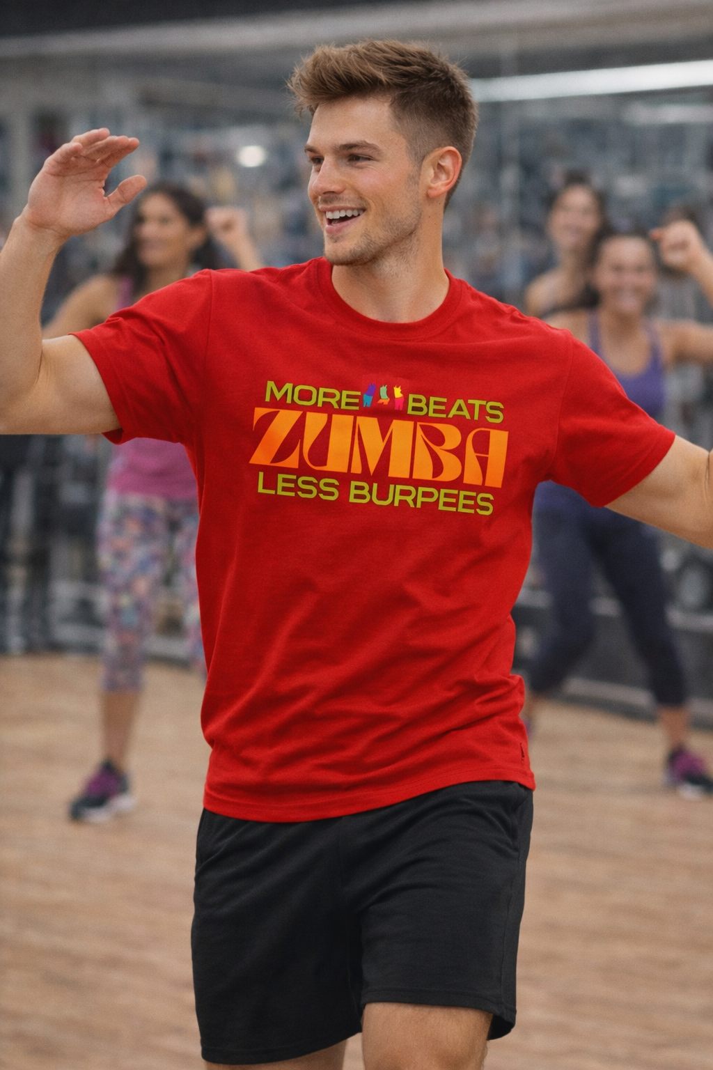 Zumba Tee "More Beats Less Burpees" — Dance Fitness Workout Unisex T-Shirt