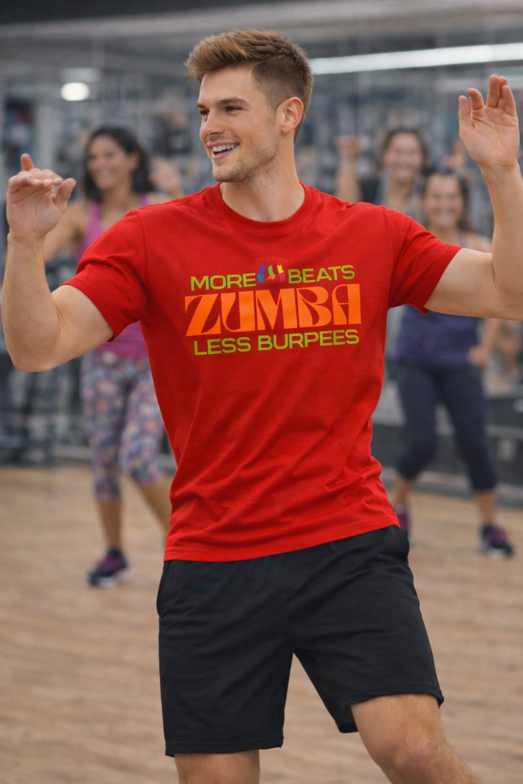 Zumba Tee "More Beats Less Burpees" — Dance Fitness Workout Unisex T-Shirt