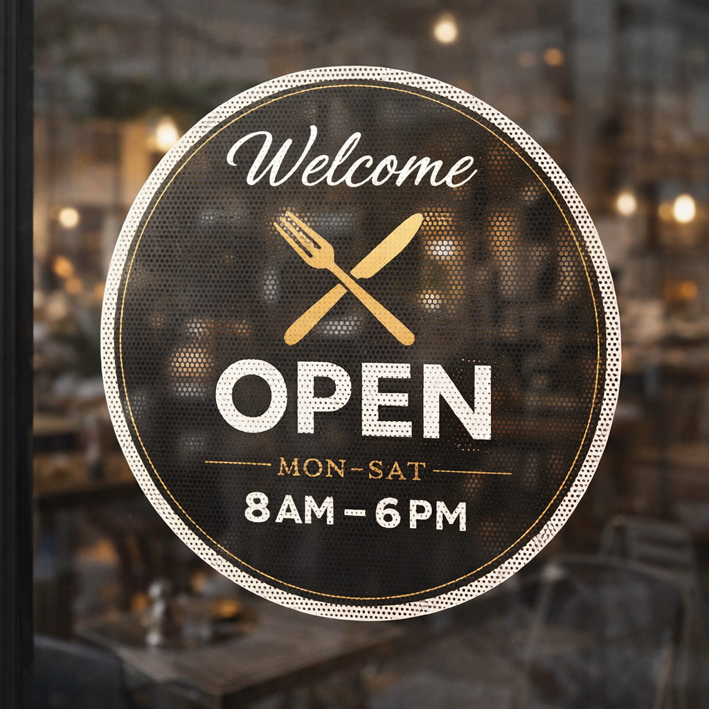 Perforated Window Vinyl