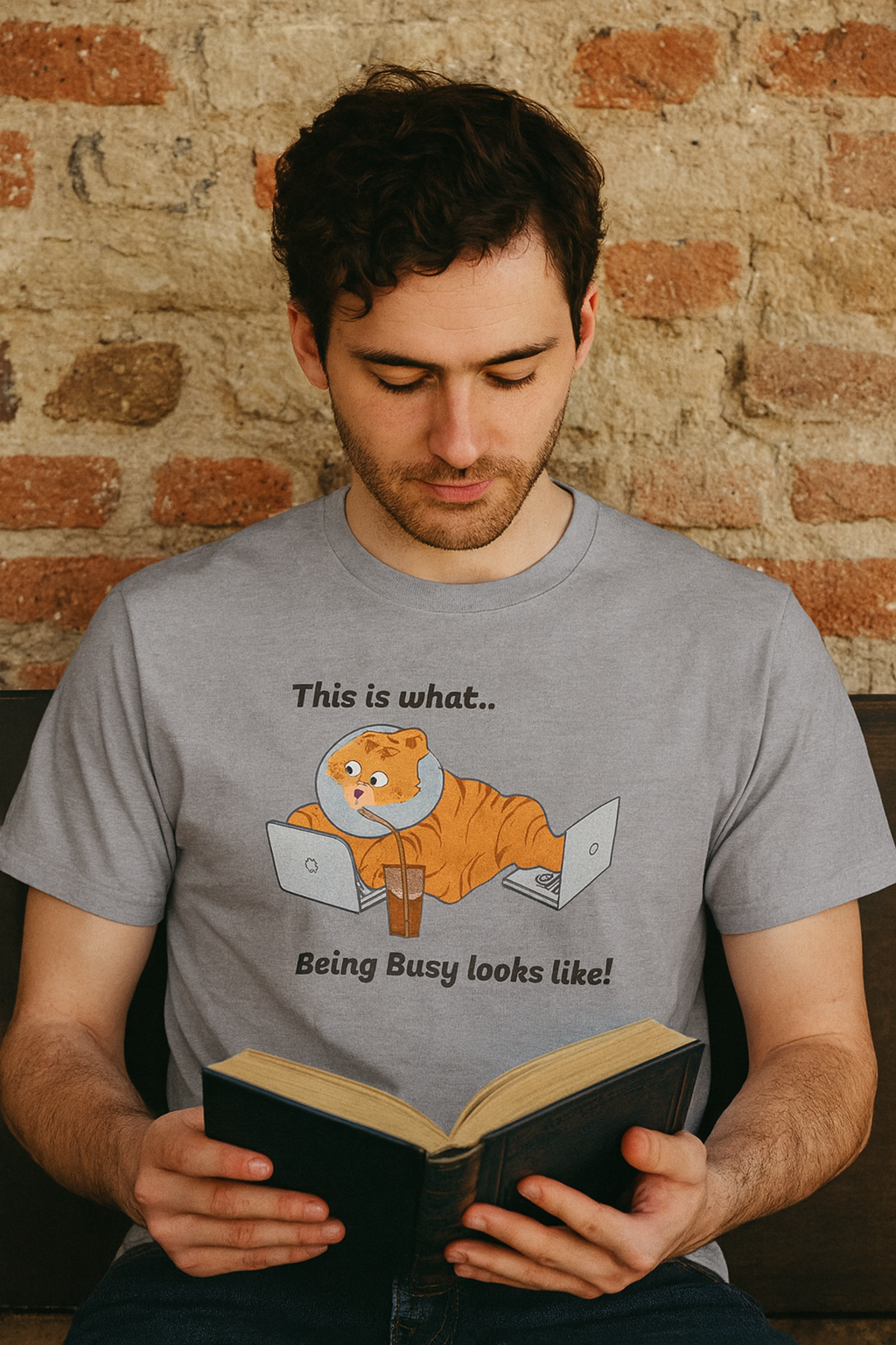 Casual Graphic Cotton Tee — Fun 100% Cotton T-Shirt