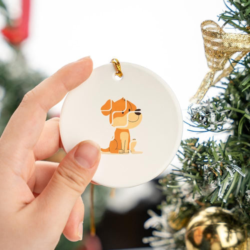 Charming Snoopy-Inspired Puppy Ceramic Ornament for Festive Cheer