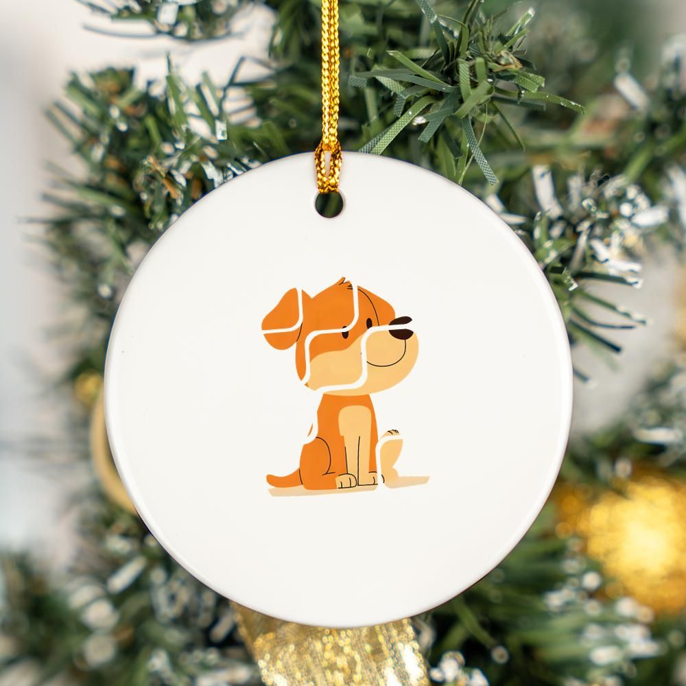 Charming Snoopy-Inspired Puppy Ceramic Ornament for Festive Cheer
