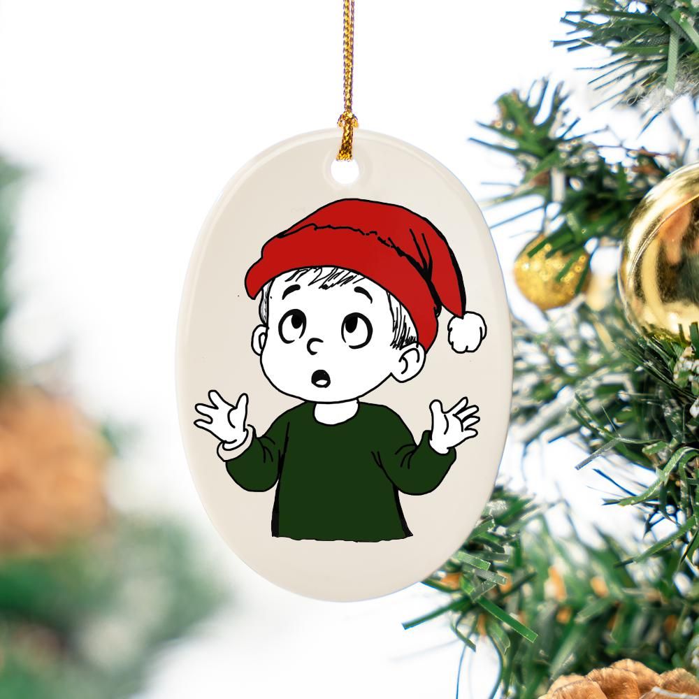 Festive Oval Ceramic Ornament - Cherish Your Holiday Memories